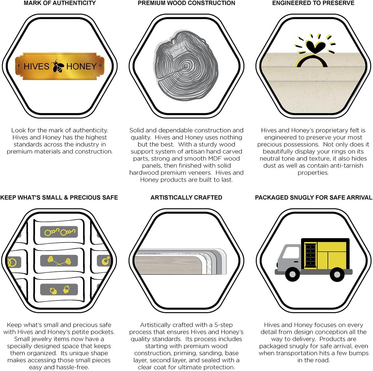 Hives and Honey Luke Jewelry Amoire, Black