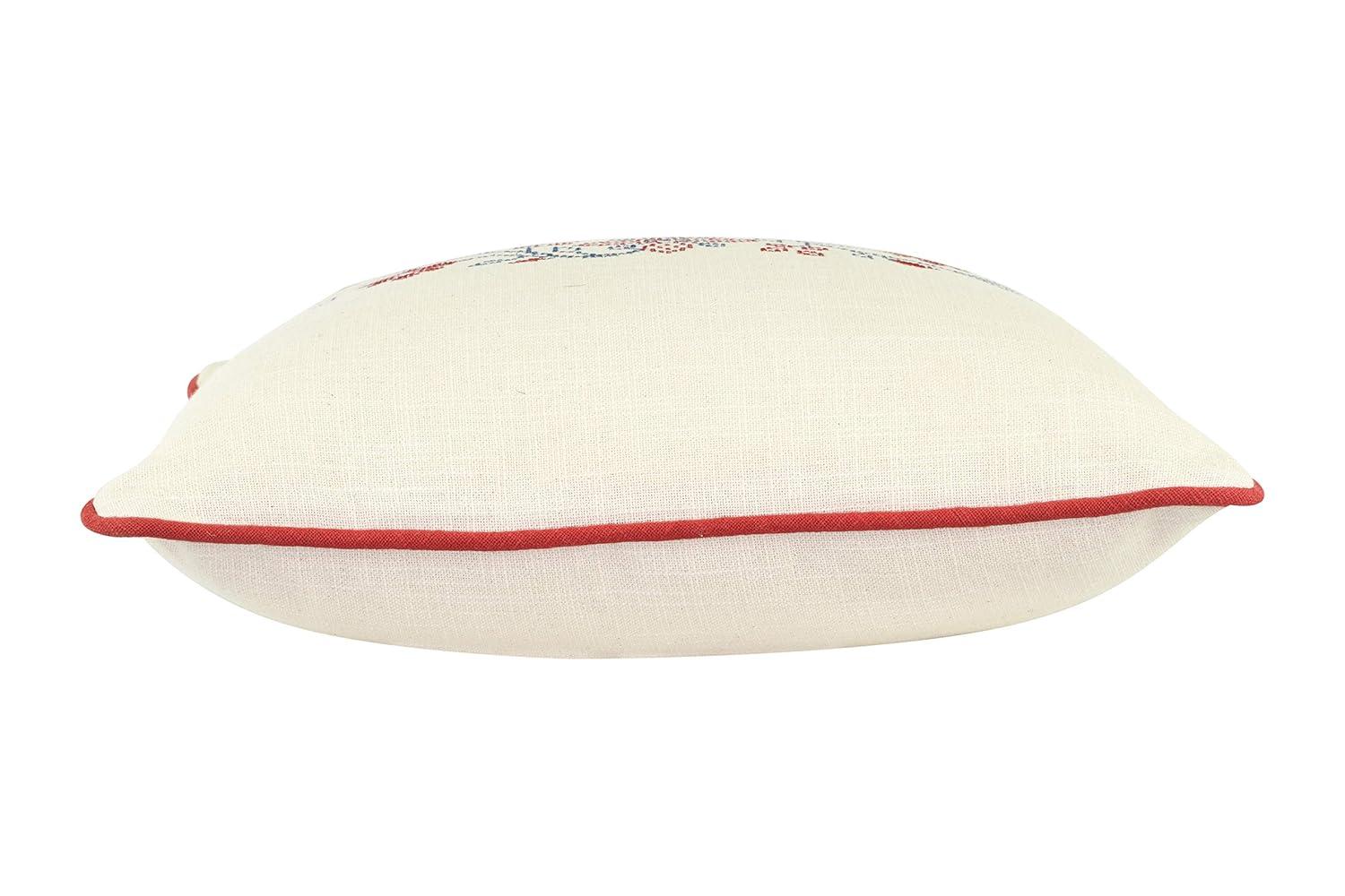 Creative Co-Op Embroidered Cotton Throw Pillow