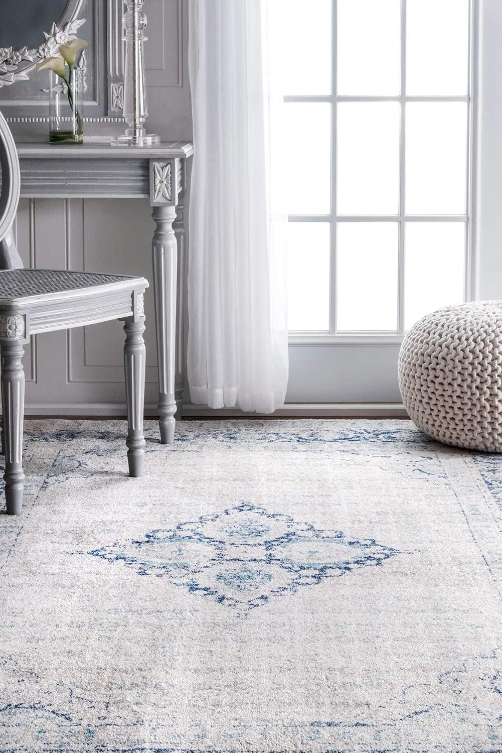 Nuloom Vintage Paula Vintage Indoor Area Rug - Blue 5x7