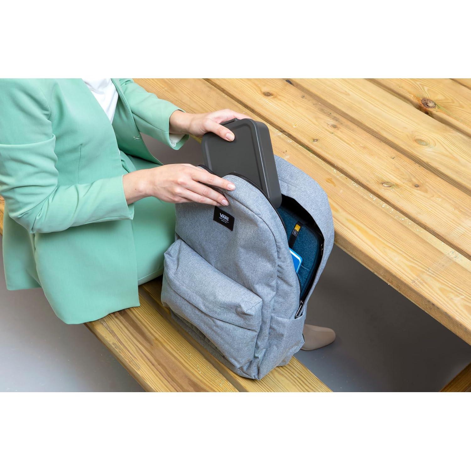Medium Dark Gray BPA-Free Rectangular Lunch Box with Snap Lid