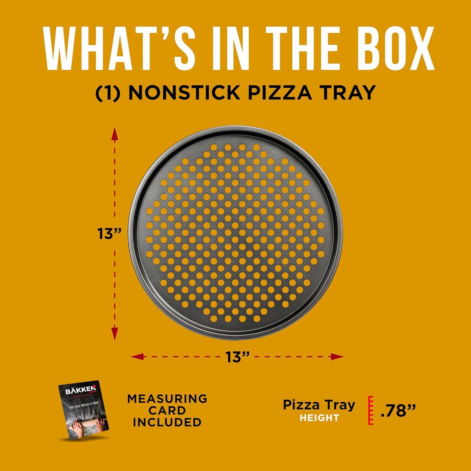 13-Inch Non-Stick Perforated Carbon Steel Pizza Pan