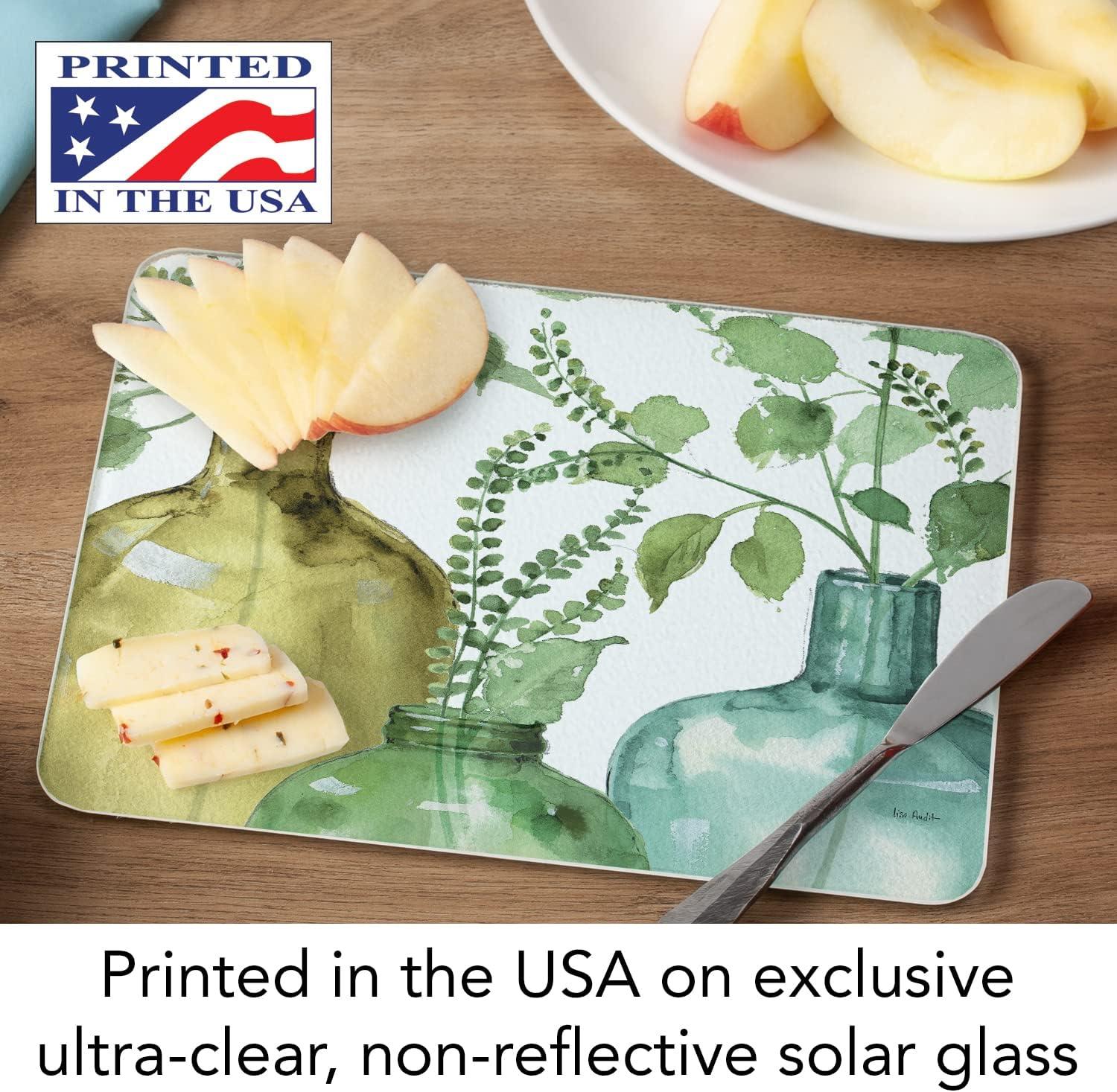 CounterArt Tempered Glass Greenery Saver Cutting Board