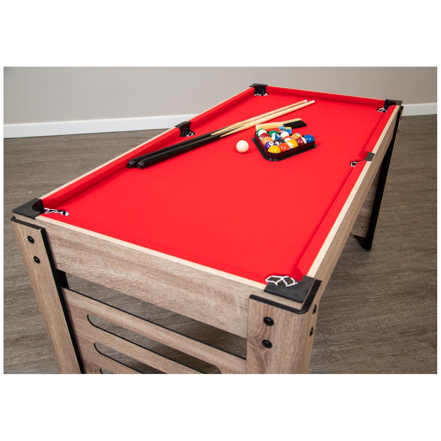 Hathaway Games Madison Multi Game Table with Foosball, Glide Hockey, Table Tennis, Billiards, Shuffleboard and Bowling