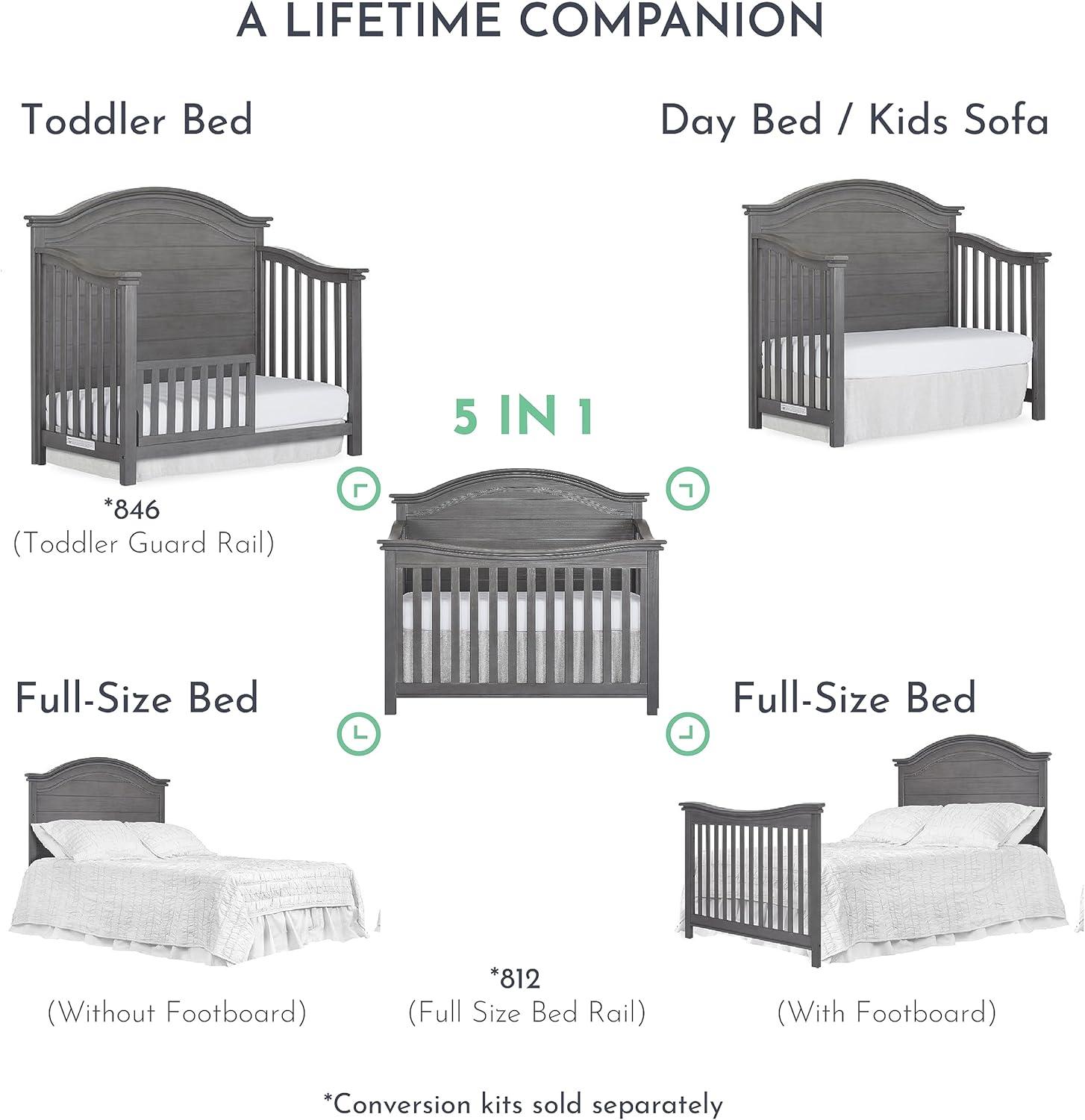 Belmar Curve 3-in-1 Convertible Crib