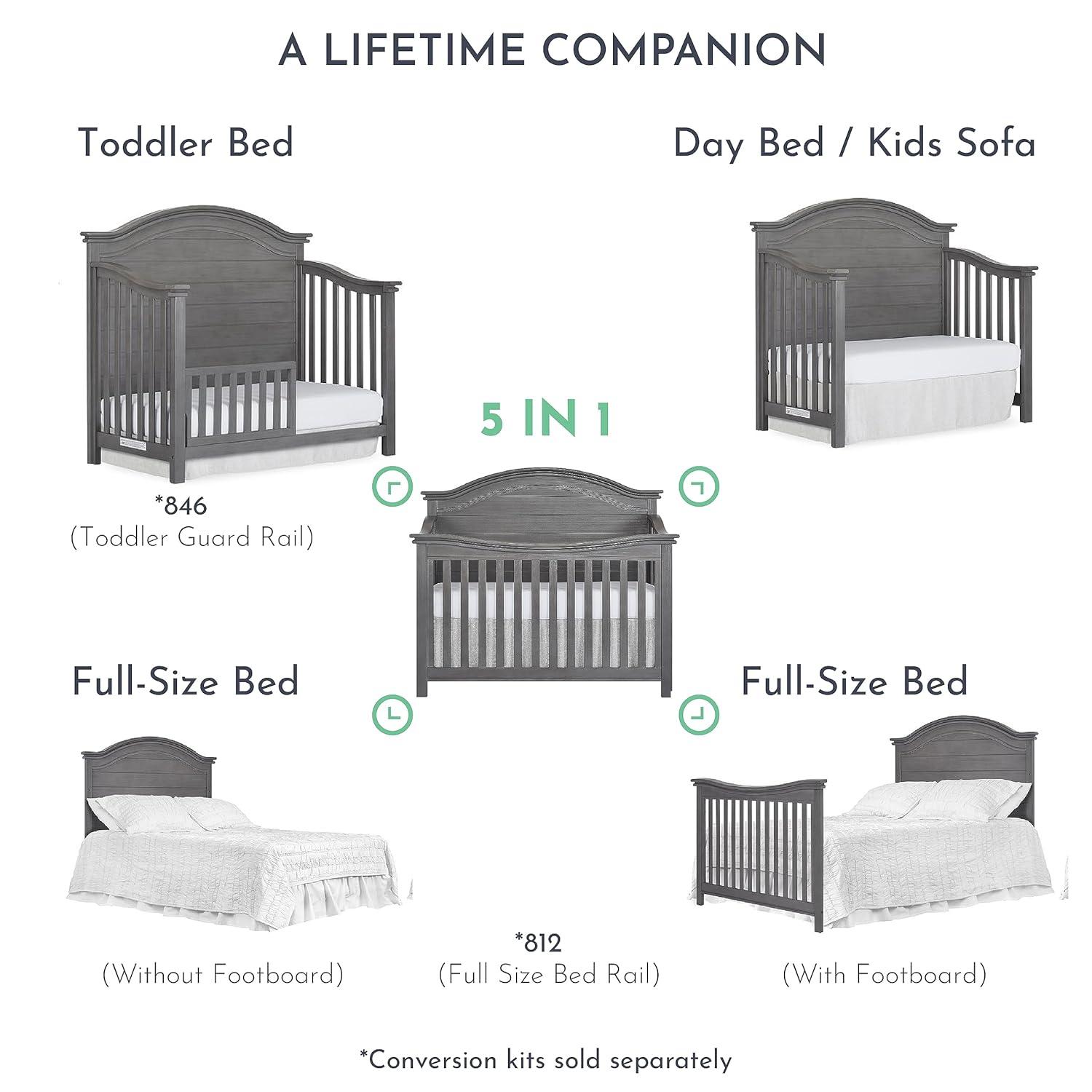 Belmar Curve 3-in-1 Convertible Crib