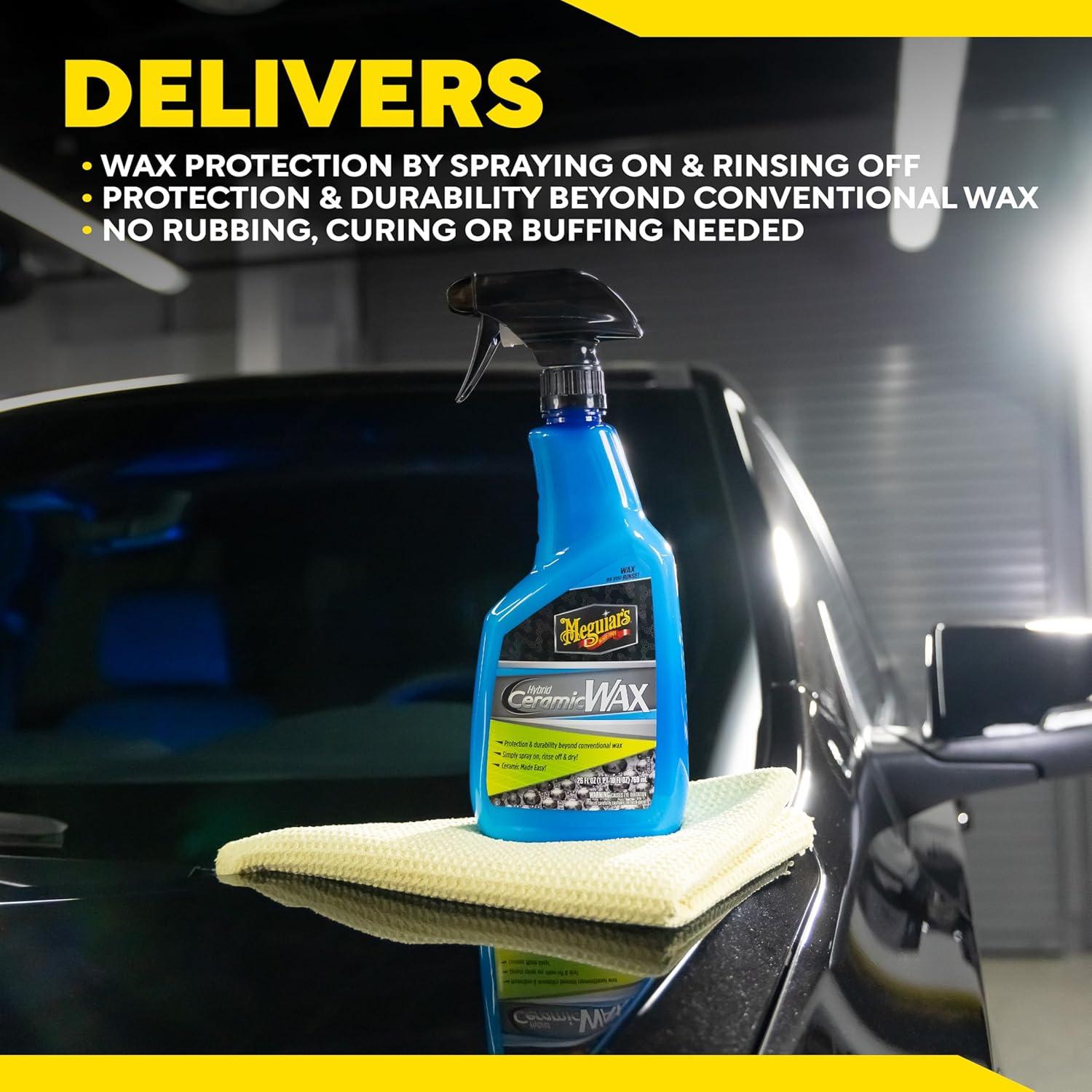 Meguiar's Hybrid Ceramic Wax – Easy to Use Ceramic Wax Protection - G190526SRP, 26 oz