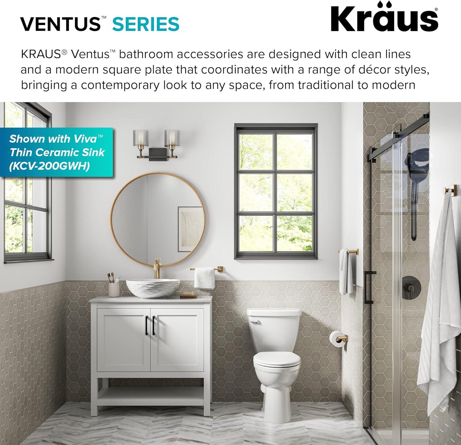 Kraus KEA-17729BG Ventus Bathroom Wall Mount Toilet Paper Holder