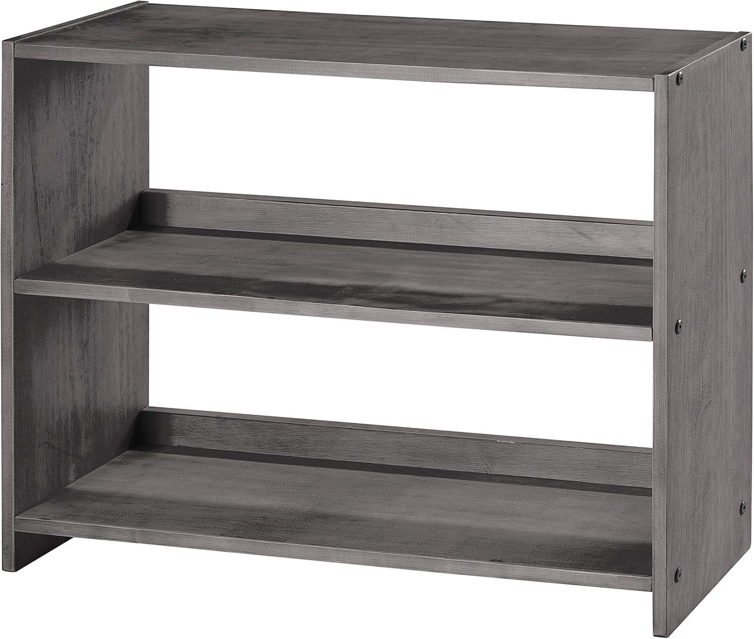 Donco Kids Louver Small Bookcase In Antique Grey Finish PD_790E_AG