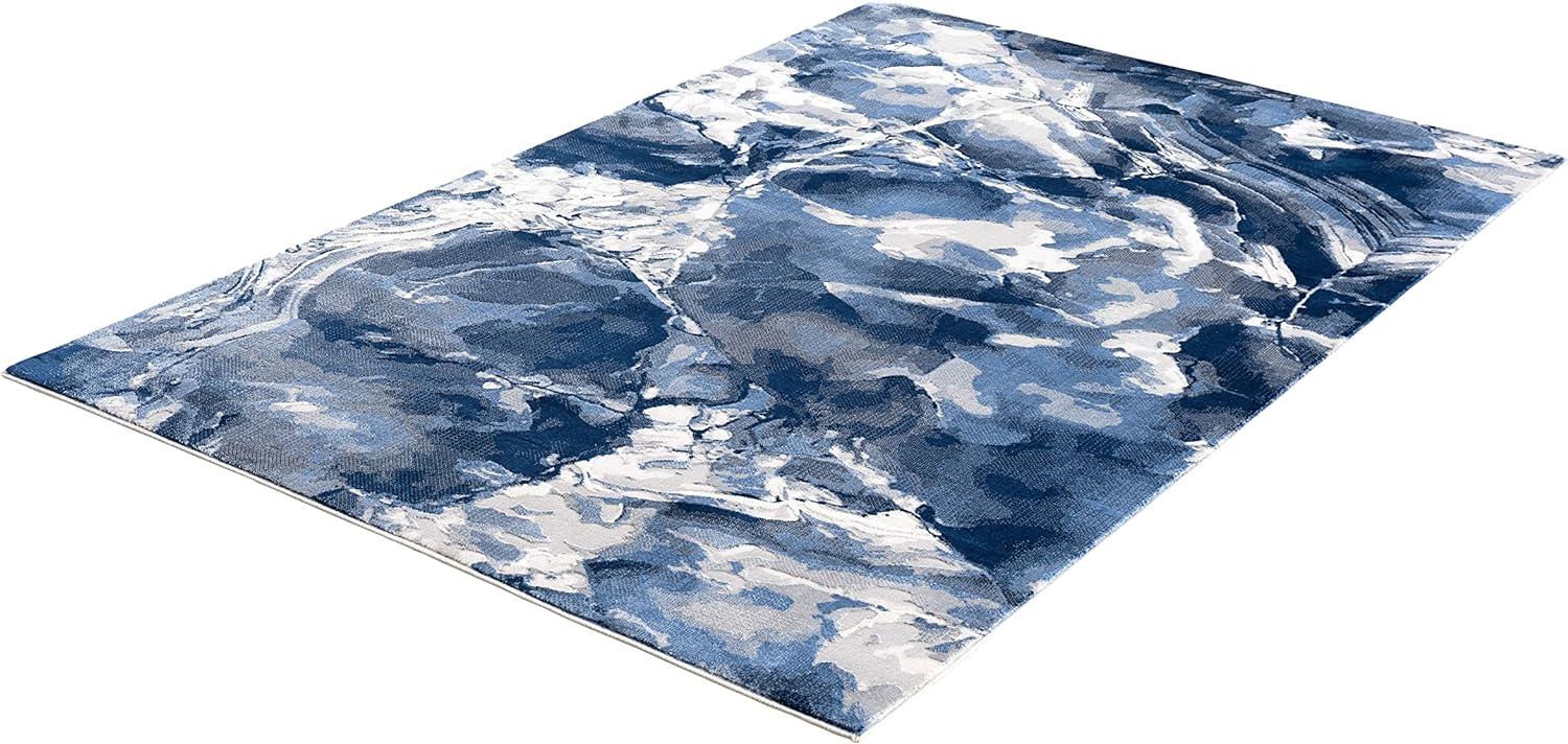 Abani Regal Collection Area Rug Mid Century Modern Bedroom Living Room Decor Floor Rug 6 x 9 Blue