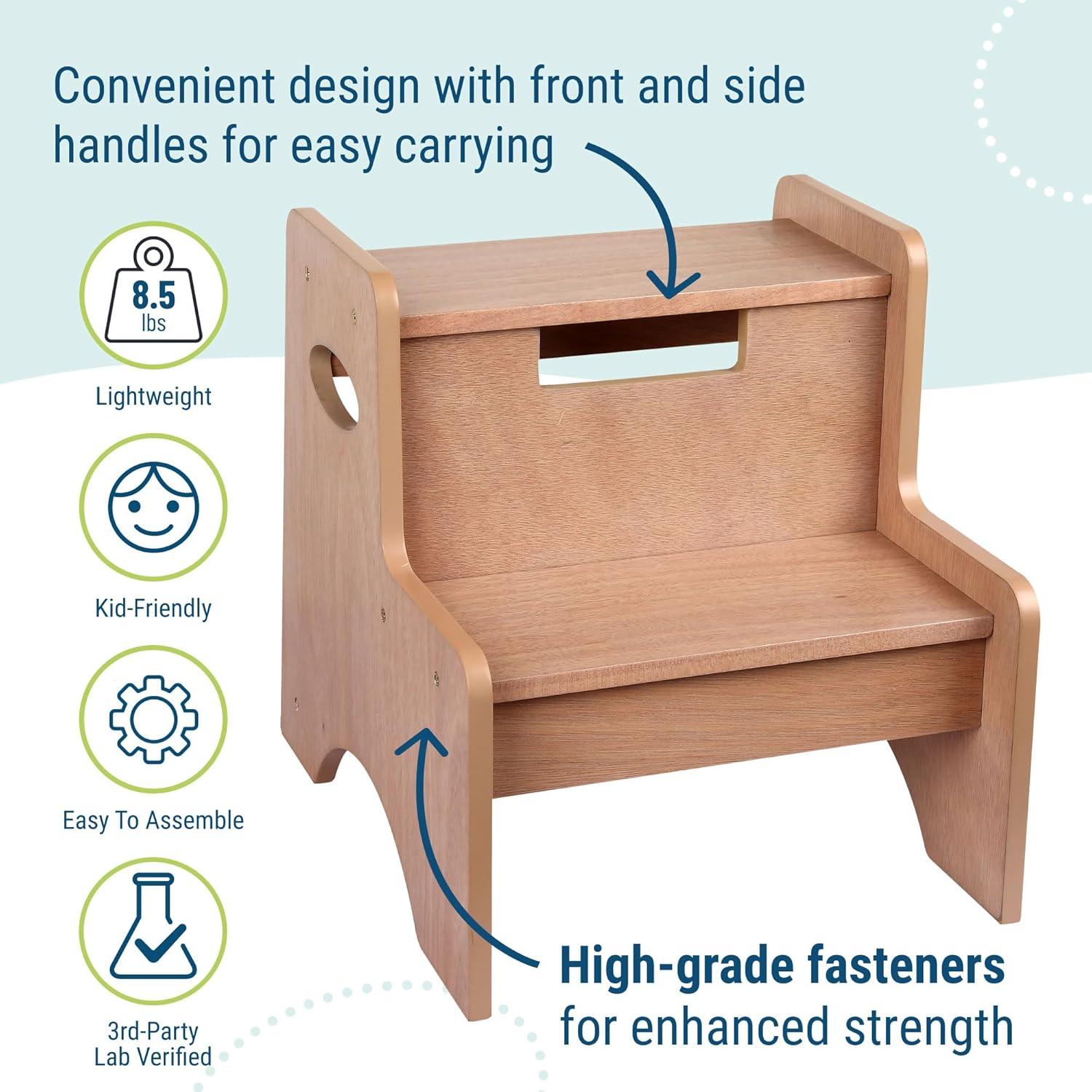 Classic Oak MDF 2-Step Stool