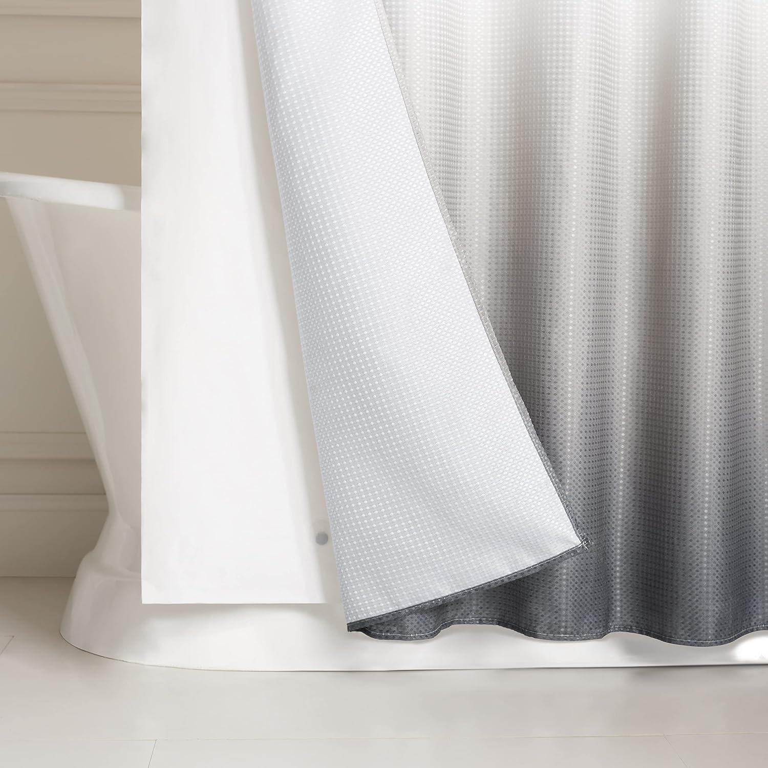 Creative Home Ideas Bathroom Sets with Shower Curtain and Rugs| Shower Curtain Sets with Rugs, Shower Curtain, Liner Set, 2 Chenille Bathmats and 12 Hooks |70 x72| Golden Yellow/White/Grey Ombre