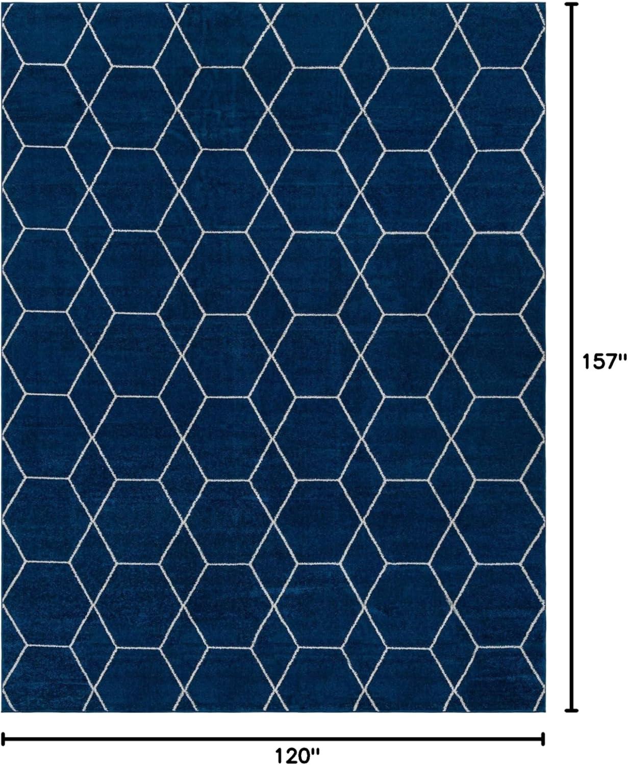 Unique Loom Trellis Frieze Geometric Trellis Indoor Woven Area Rug