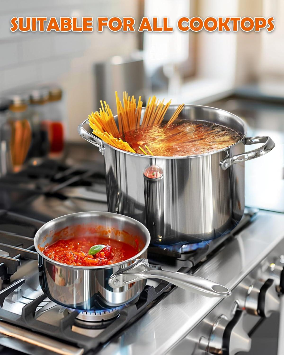 Cooks Standard Cooks Standard Stainless Steel Saucepan With Lid, Multi-ply Clad Sauce Pot 3 Quart, Silver