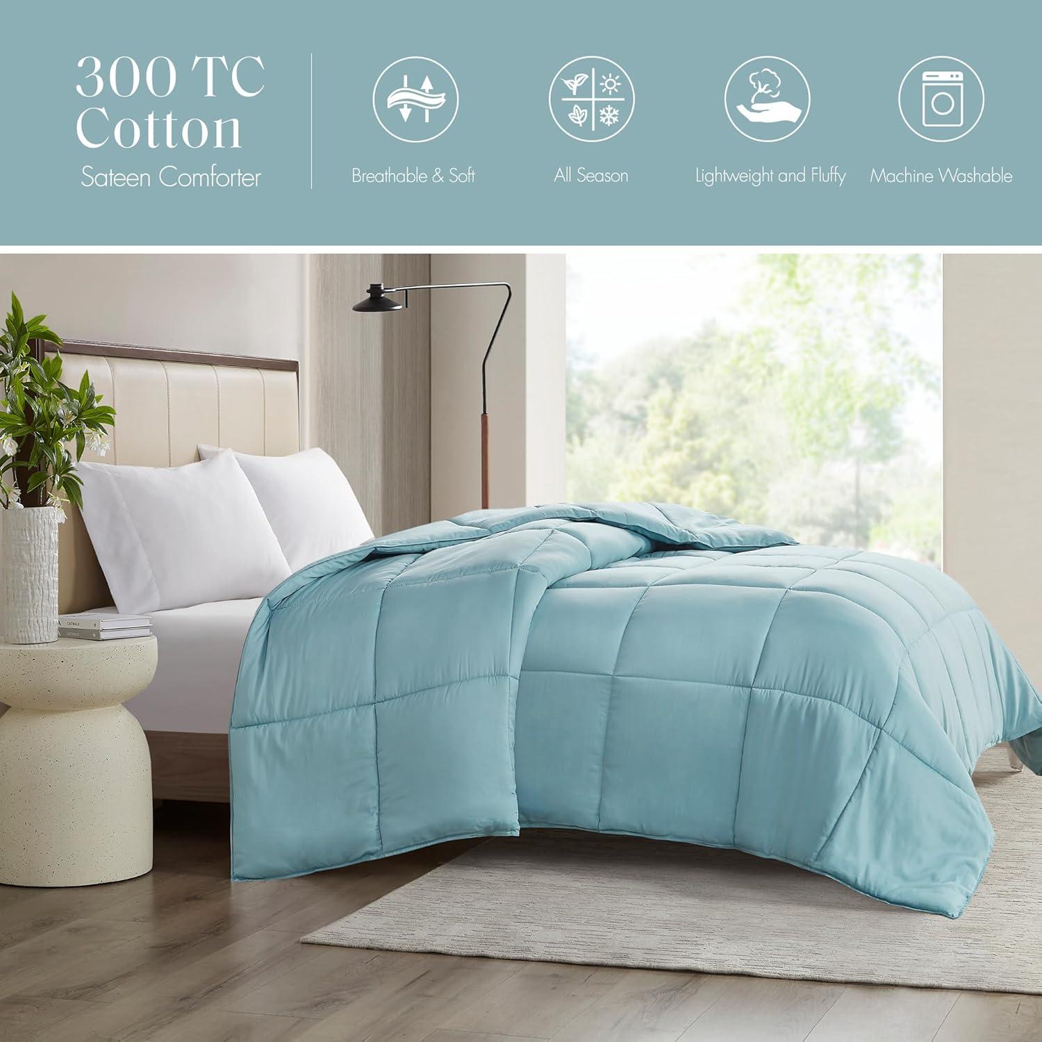 300 Thread Count Cotton Percale Luxury Down Alternative Comforter