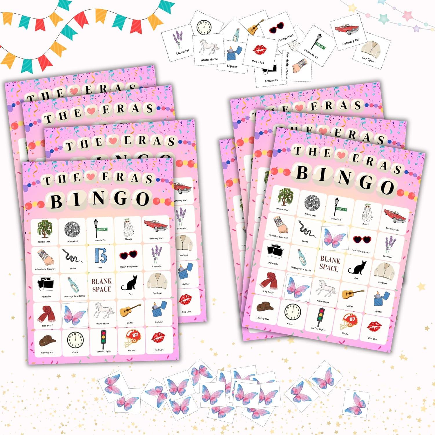 The Original Bingo Taylor Party Favors | Birthday Games | TS Party Supplies for 24 Players | Taylor Party Favors | Birthday Party Favors Decorations | Party Decor