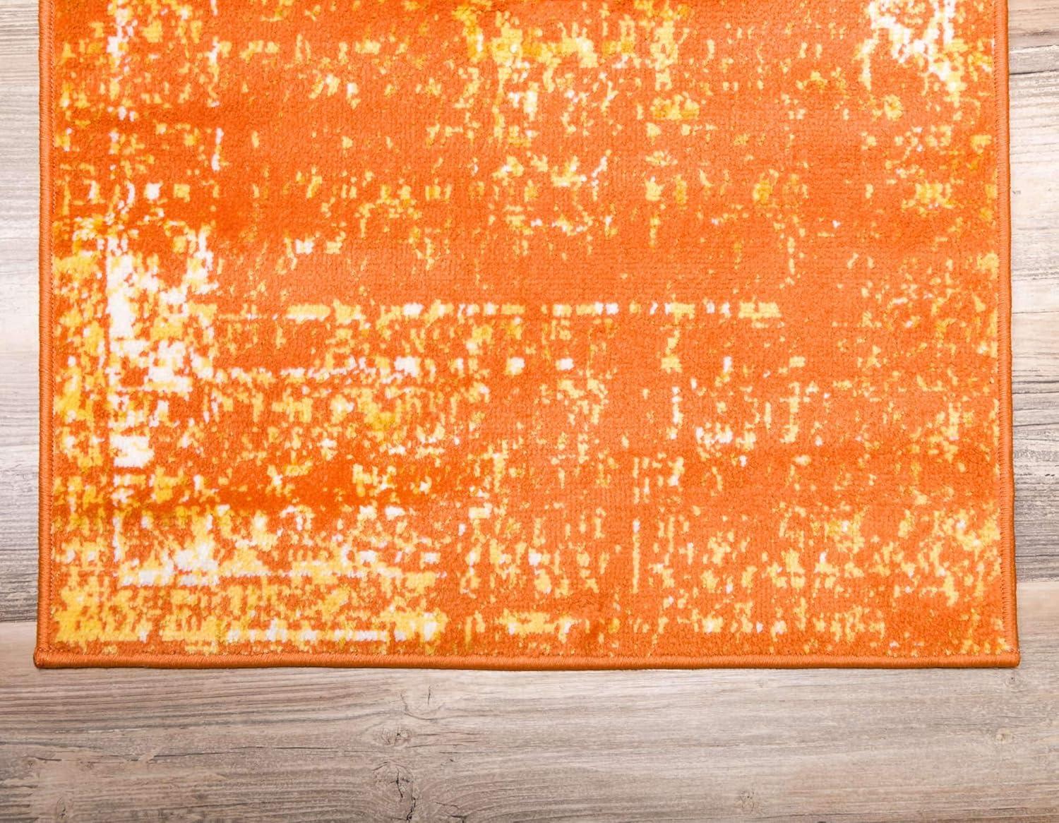 Unique Loom 2' 0 x 13' 0 Sofia Casino Orange Area Rug