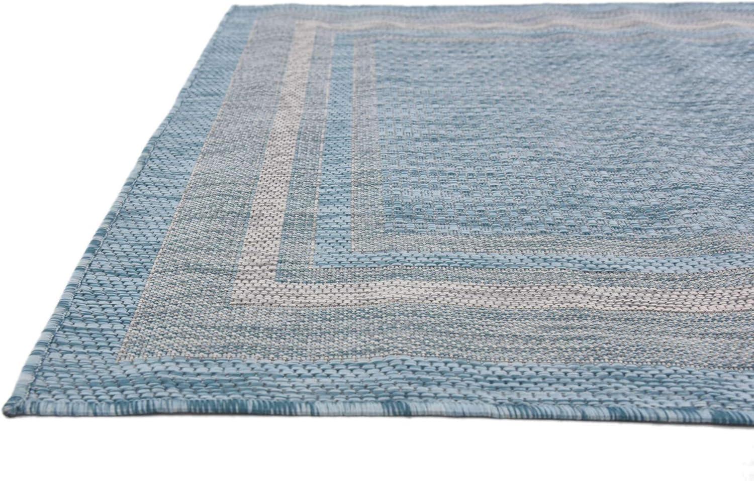 Unique Loom Outdoor Border Soft Border Border Woven Area Rug