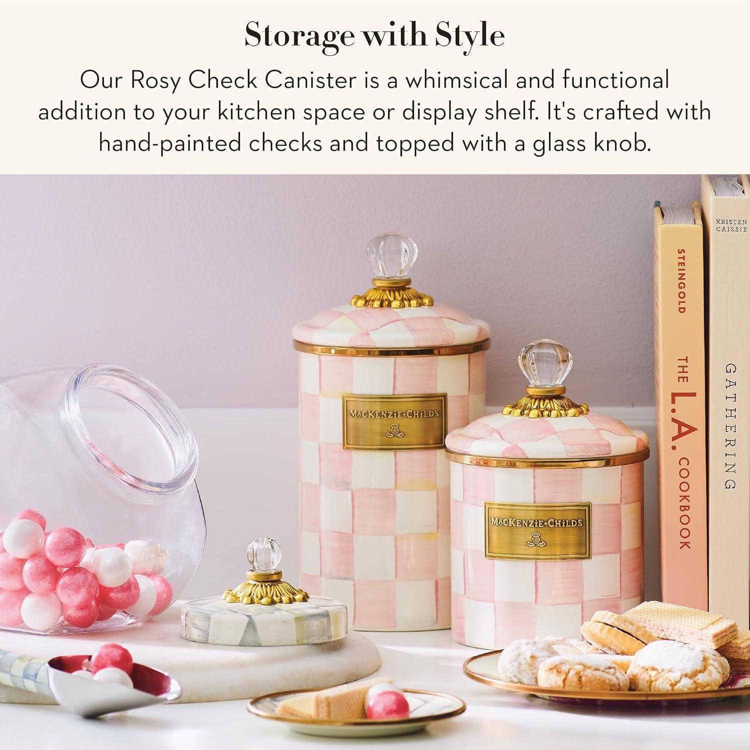 MacKenzie-Childs Rosy Check Kitchen Canisters & Storage Jars