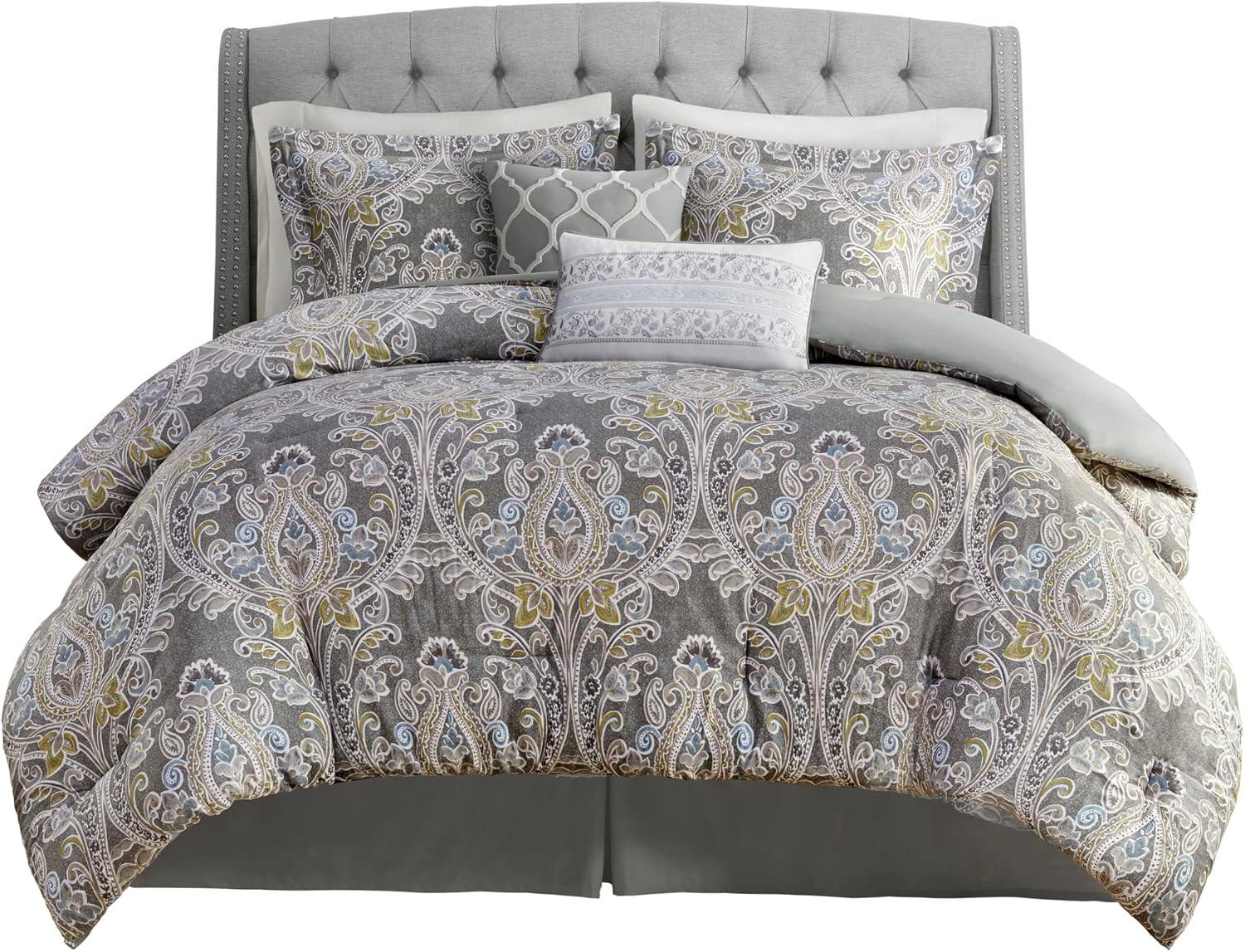 Hallie Gray King 6-Piece Cotton Comforter Set