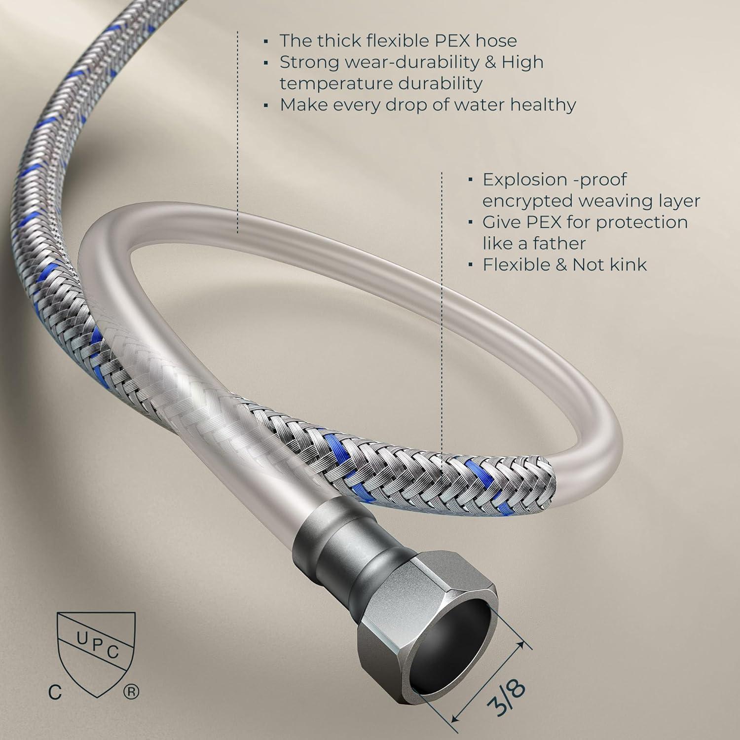 Matte Black Ceramic Disc Double Handle Bathroom Faucet with Pop-Up Drain Kit