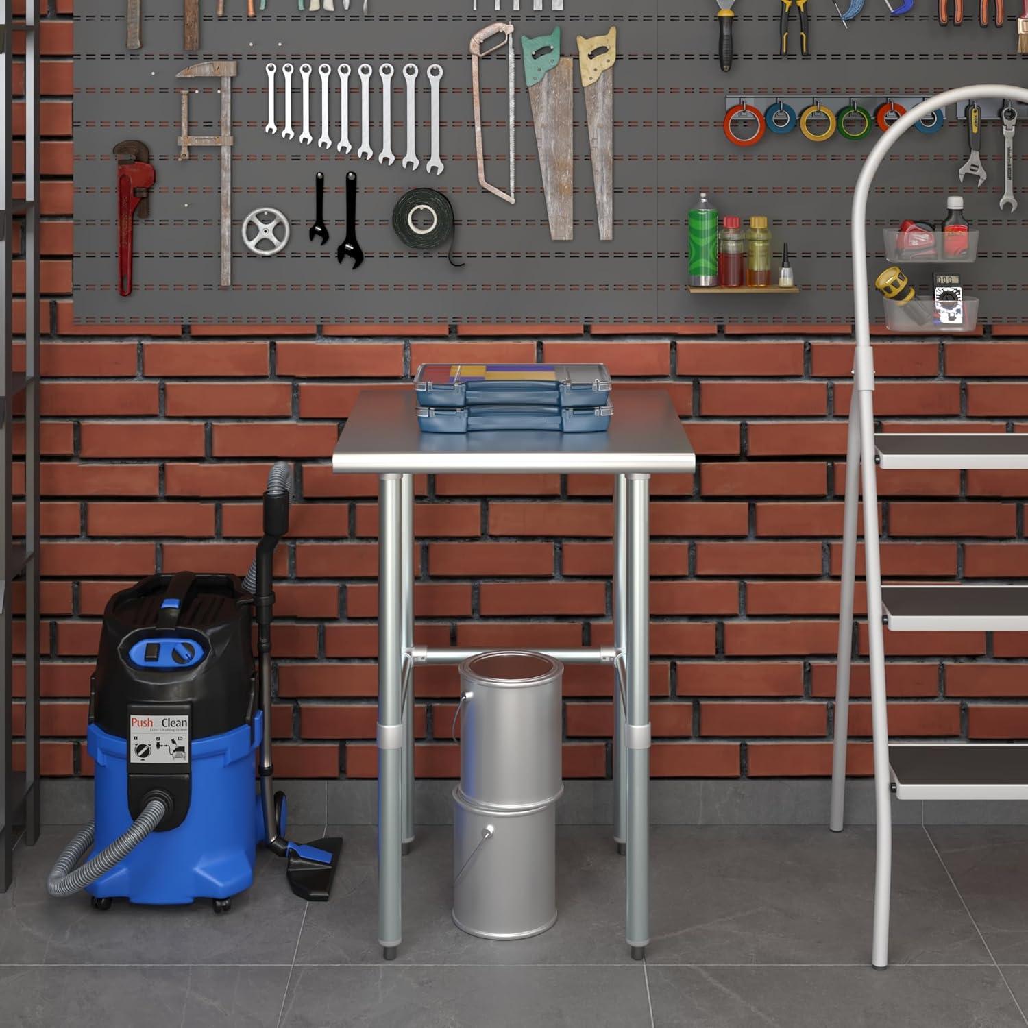 Amgood Stainless Steel Open Base Work Table