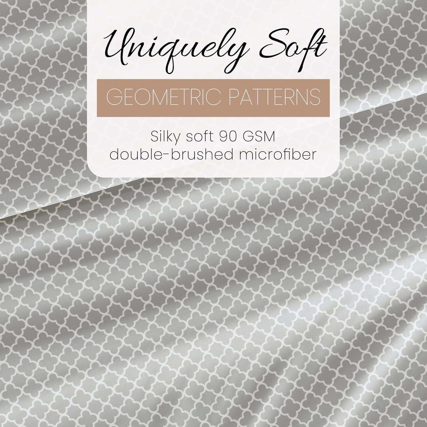 Simply Soft™ Microfiber Geometric Sheet Set