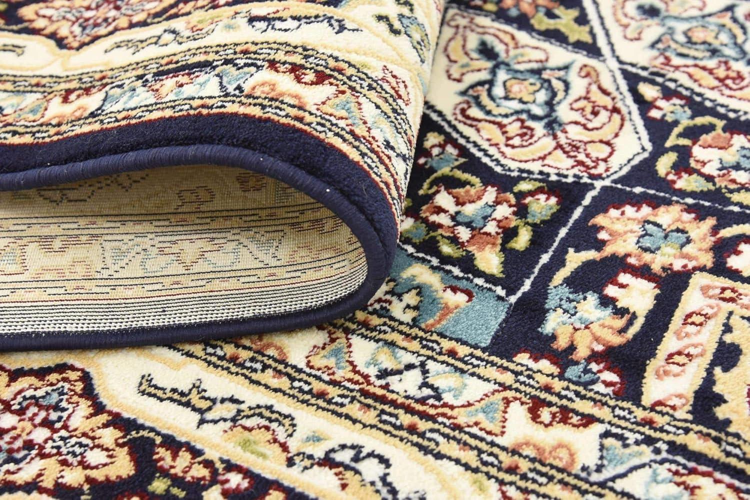 Unique Loom Narenj Collection Area Rug - Adams (5' 1" x 8' Rectangle Navy Blue/Beige)