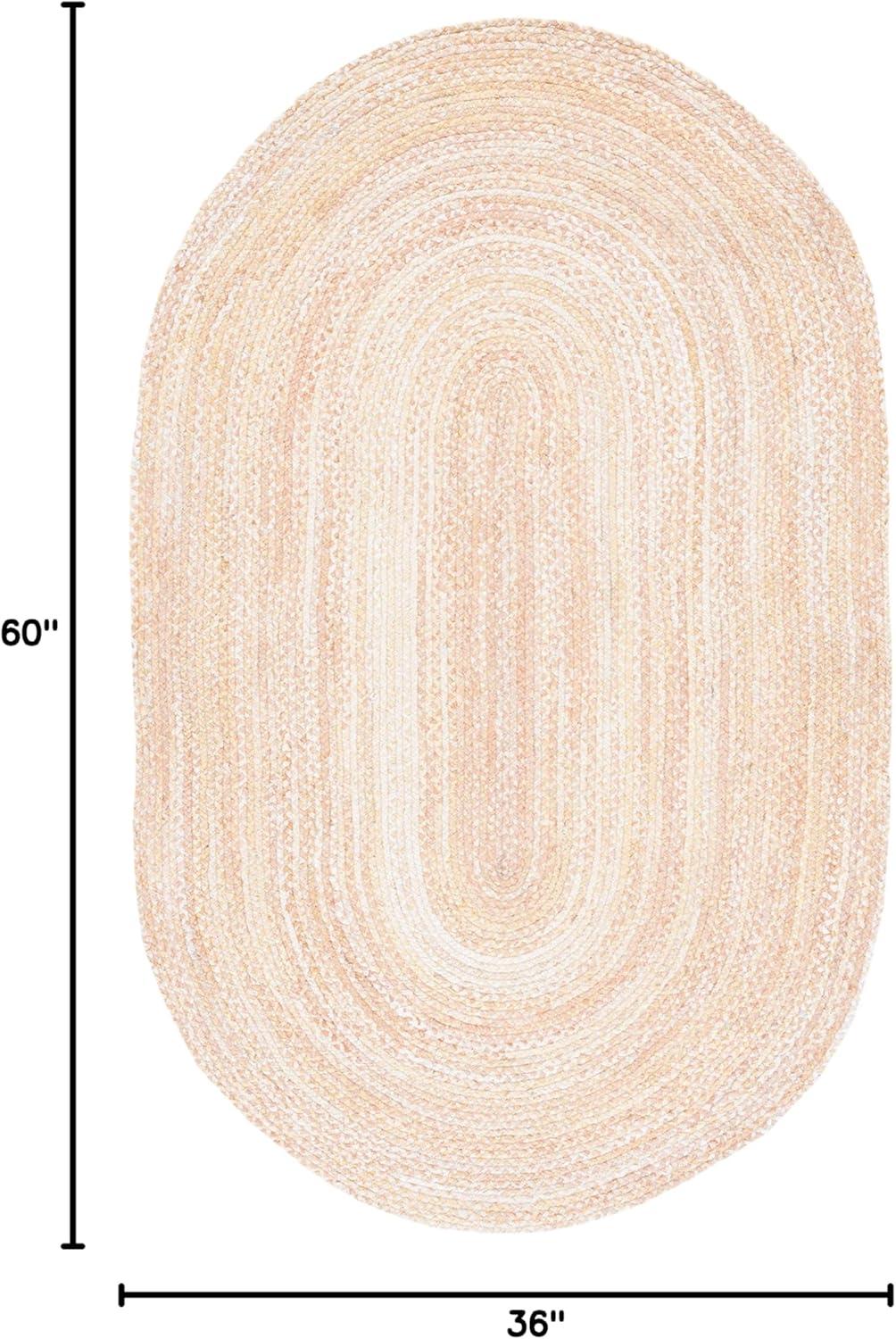 Highland Dunes Bendooragh Hand-Braided Jute Natural Area Rug