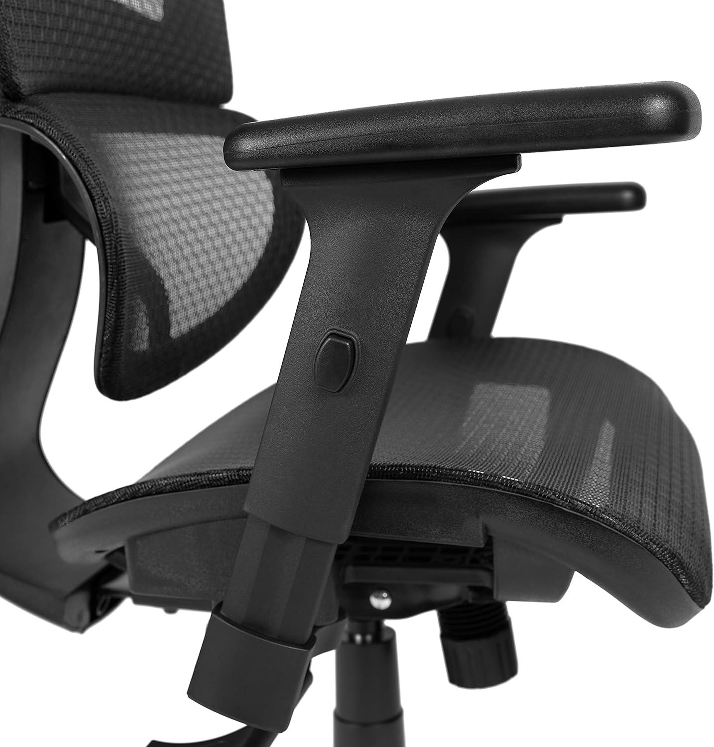 Flash Furniture Ergonomic Mesh Office Chair with 2-to-1 Synchro-Tilt, Adjustable Headrest, Lumbar Support, and Adjustable Pivot Arms