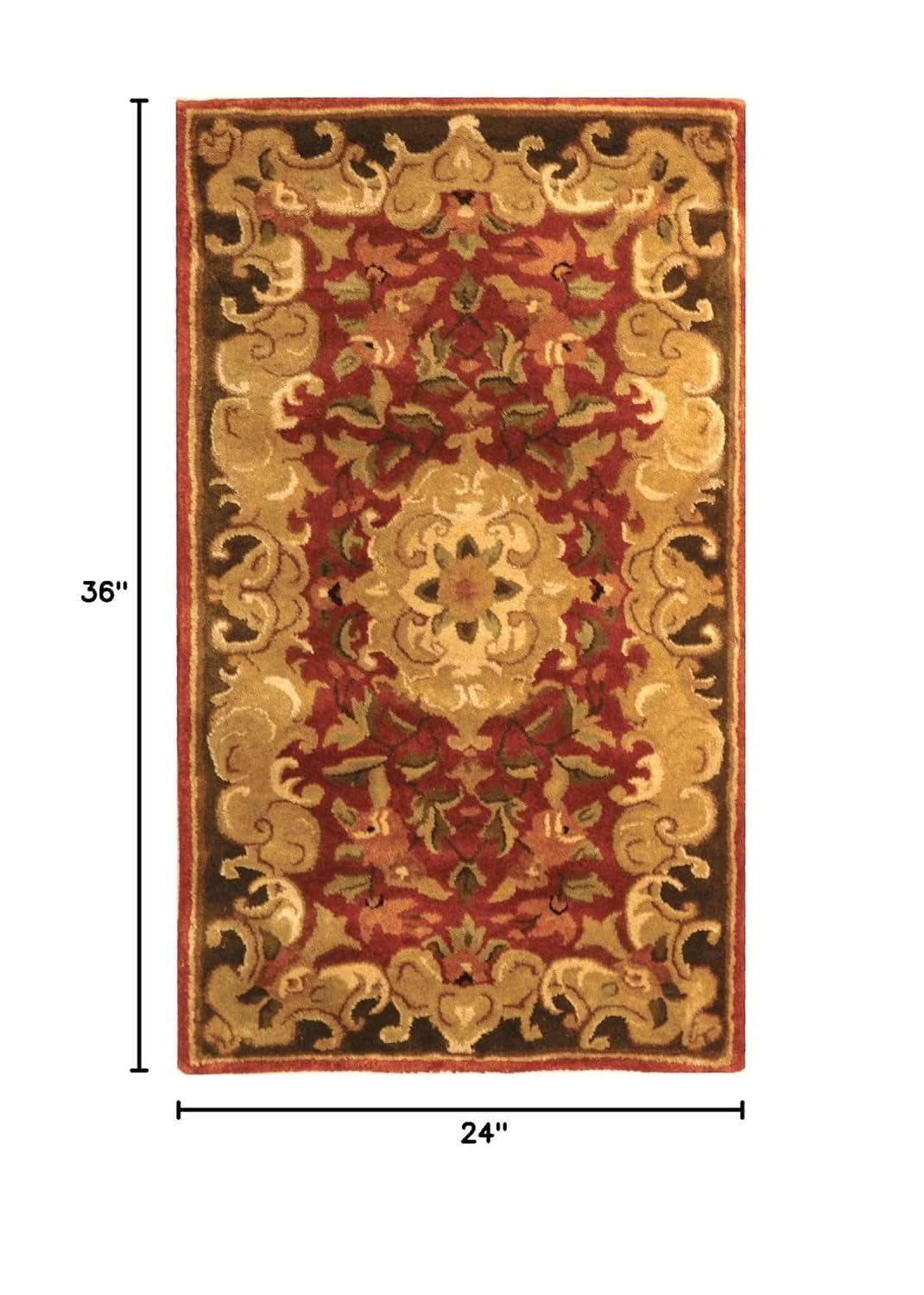 Classic CL234 Hand Tufted Accent Rug - Rust/Green - 2'x3' - Safavieh.