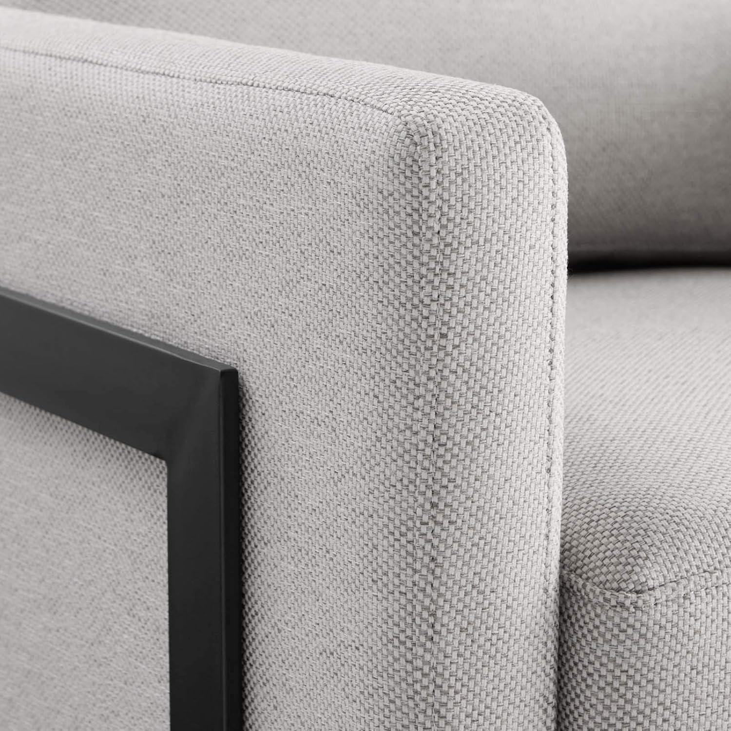 Posse Upholstered Fabric Accent Chair Black Camel