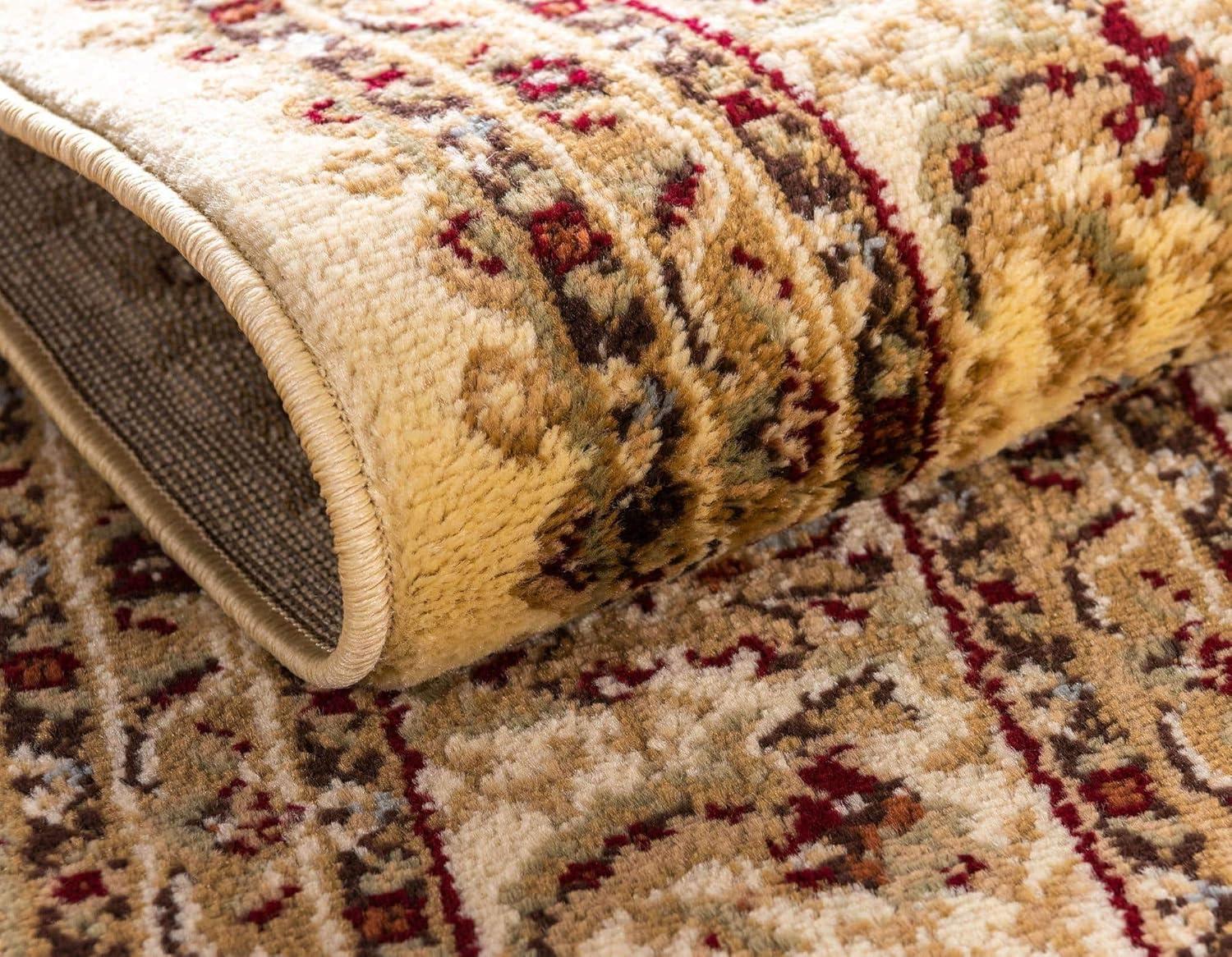 Unique Loom Voyage Collection Area Rug - St. Louis (10'  x 14' 1" Rectangle Cream/Brown)