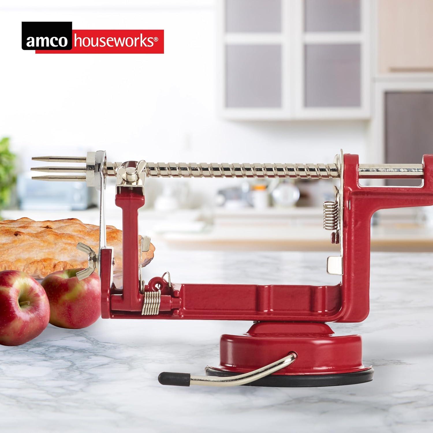Amco Houseworks Back To Basics Cast Iron Apple/Potato Multi-Peeler with Suction Base
