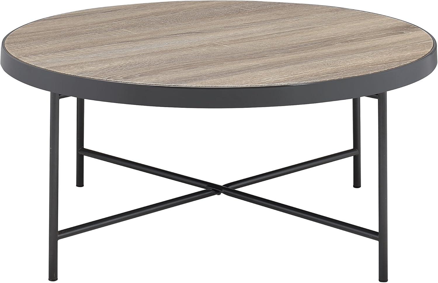 Charming Coffee Table Weathered Oak Brown - Saltoro Sherpi