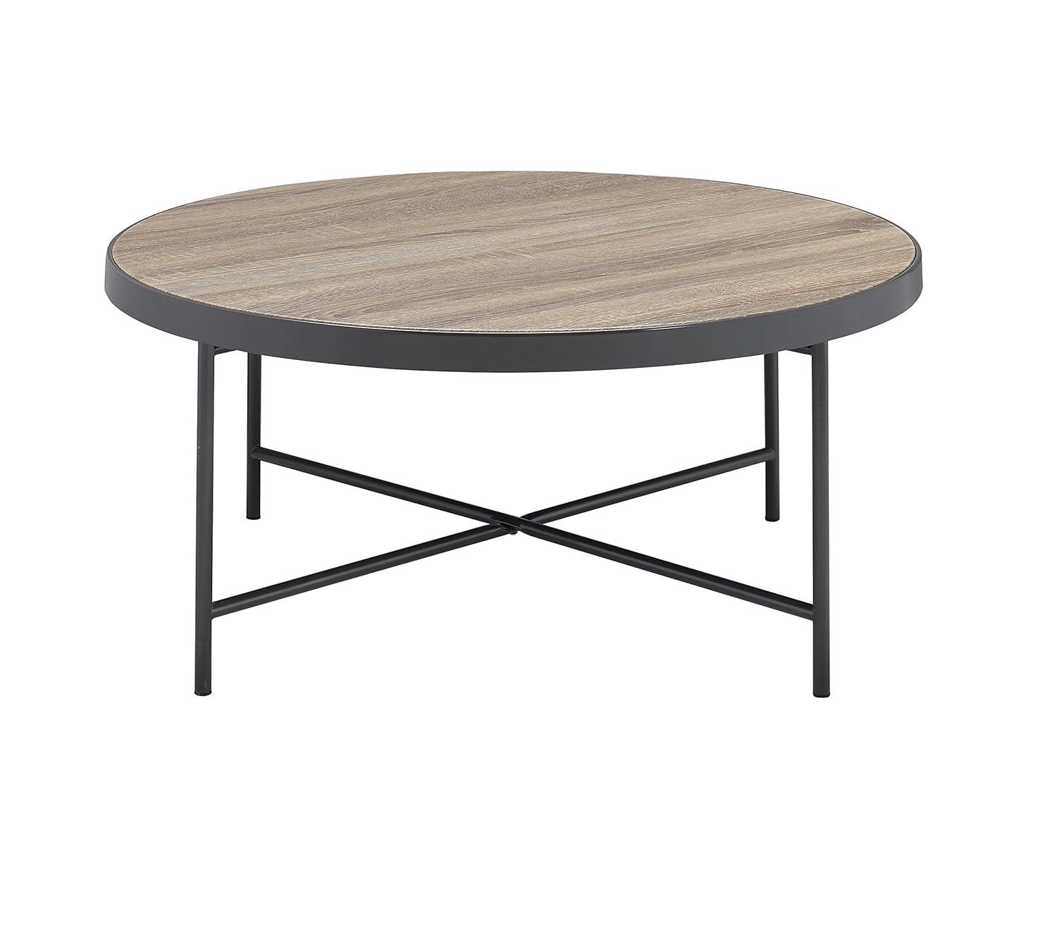 Charming Coffee Table Weathered Oak Brown - Saltoro Sherpi