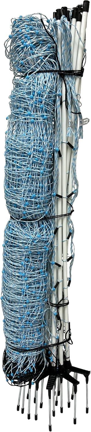 Starkline 35" x 164' Blue Electric Fence Netting with Stainless Steel Conductors