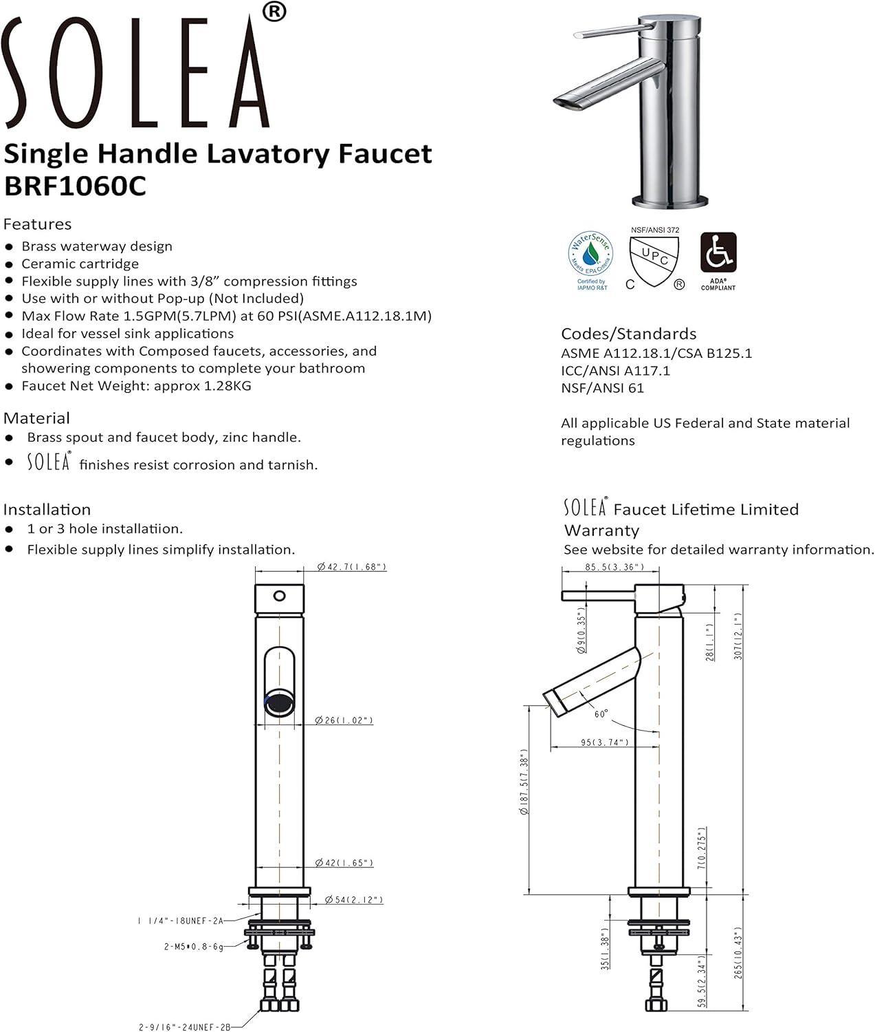 Elation Single-Hole Bathroom Faucet