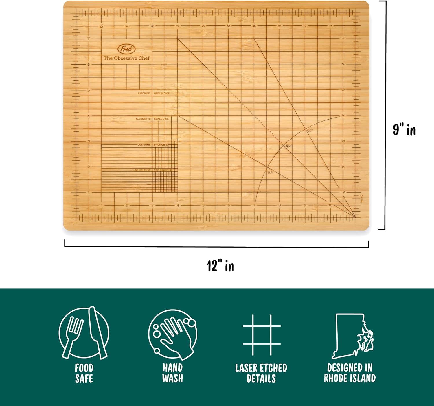 Eco-Friendly Bamboo Precision Cutting Board with Grid Lines