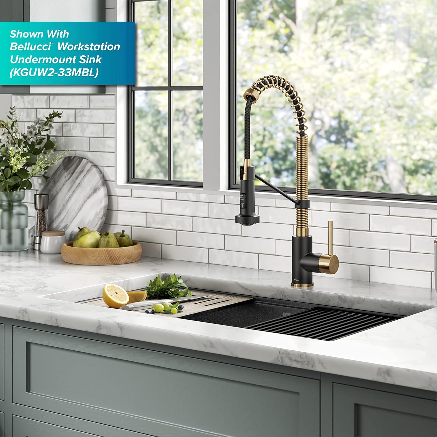 Kraus Bolden Touchless Sensor Commercial Style 2-Function Single Handle Pull-Down Kitchen Faucet