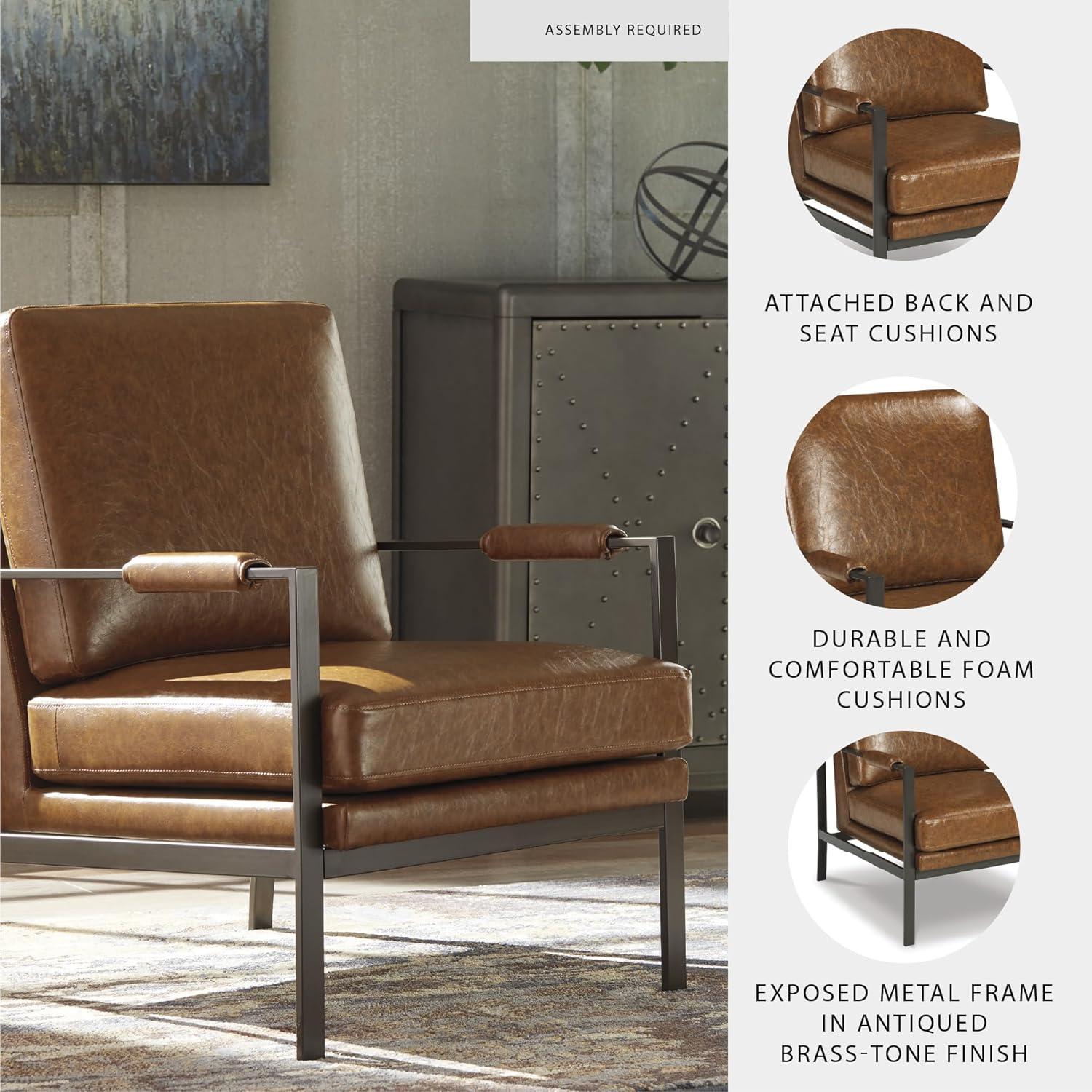 Signature Design by Ashley Contemporary Peacemaker Accent Chair Brown