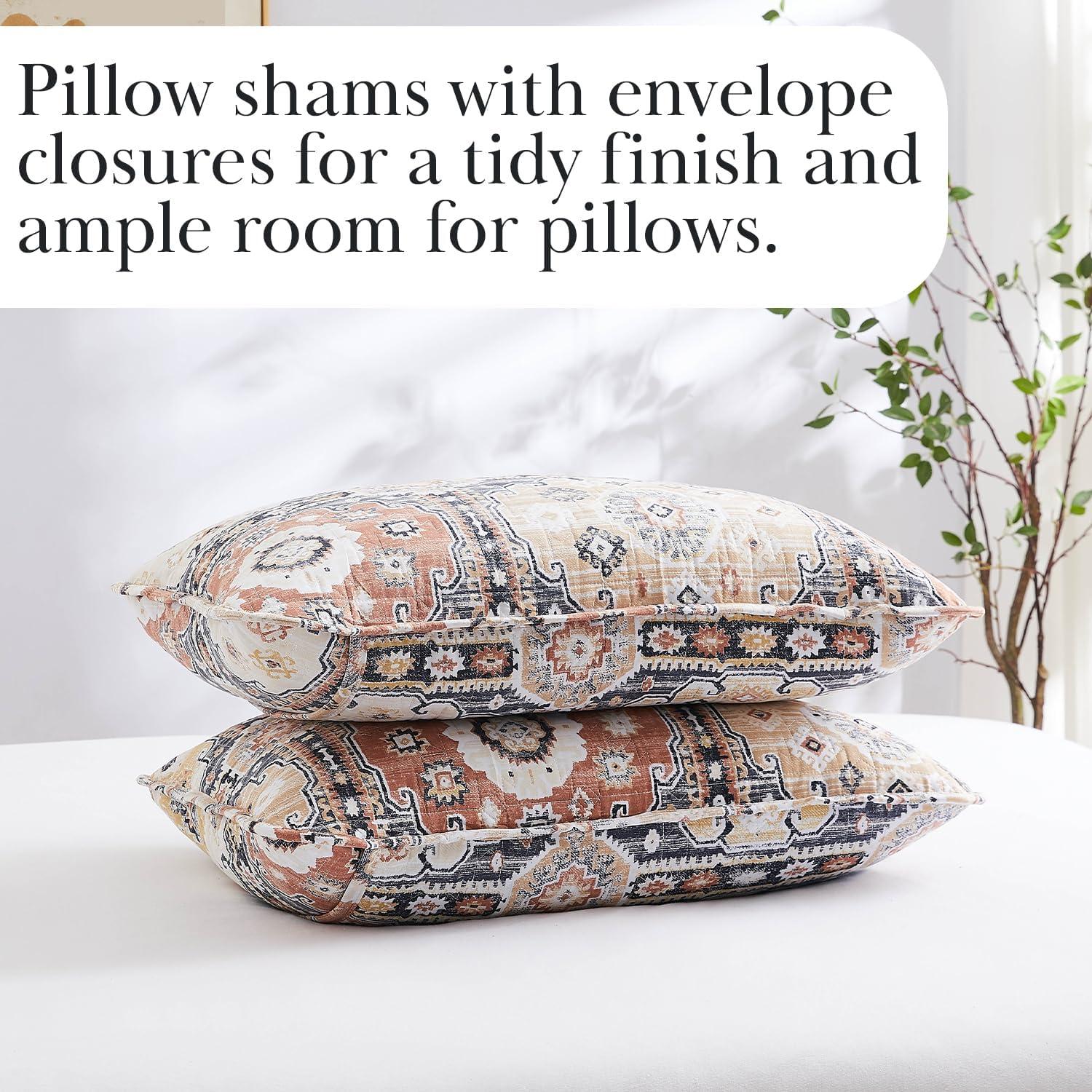 Southshore Fine Living Kilim Oversized 2-Piece Quilt Set Natural Twin / Twin XL