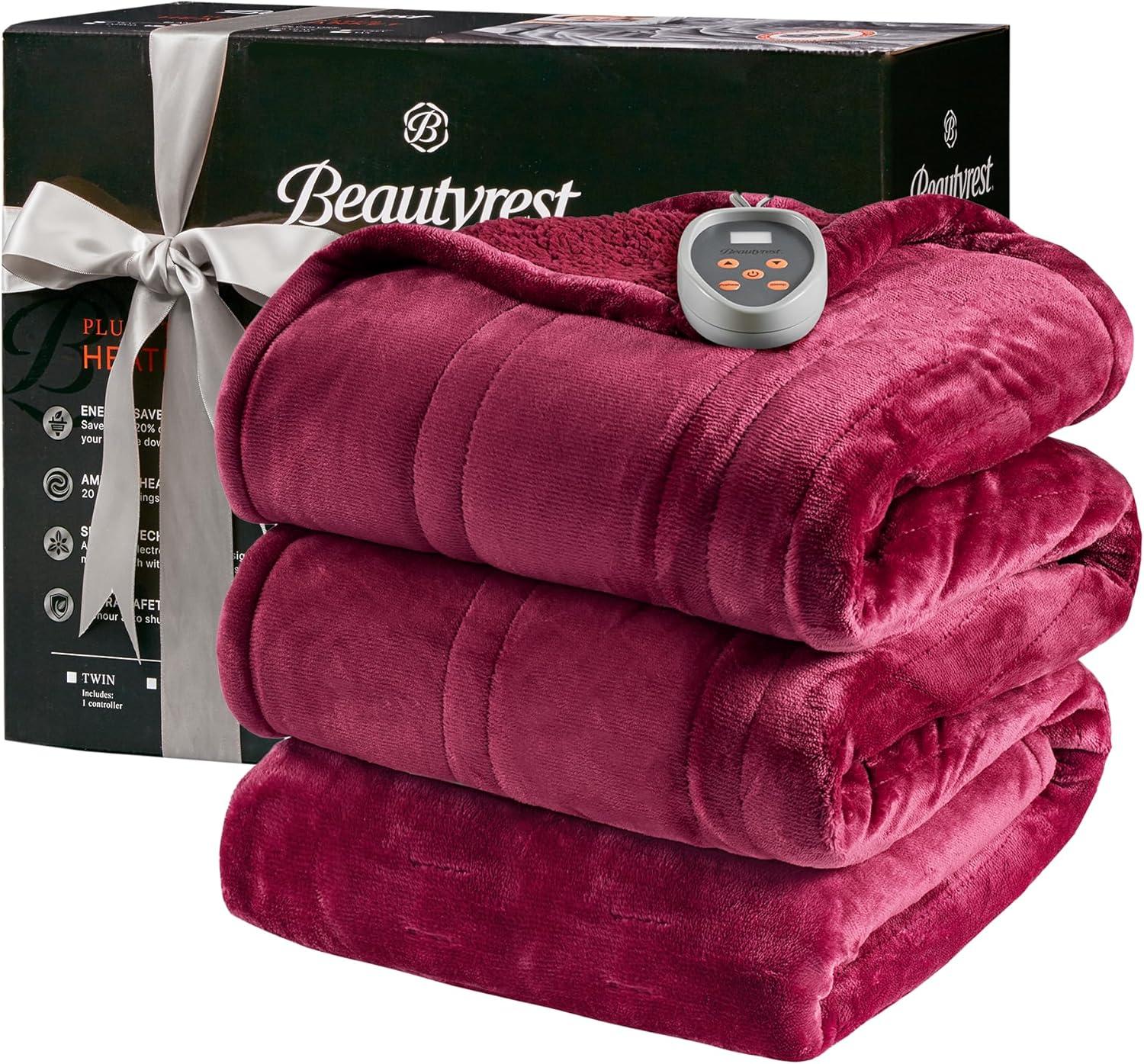Beautyrest Heated Microlight to Berber Oversized Ultra-Soft Electric Blanket