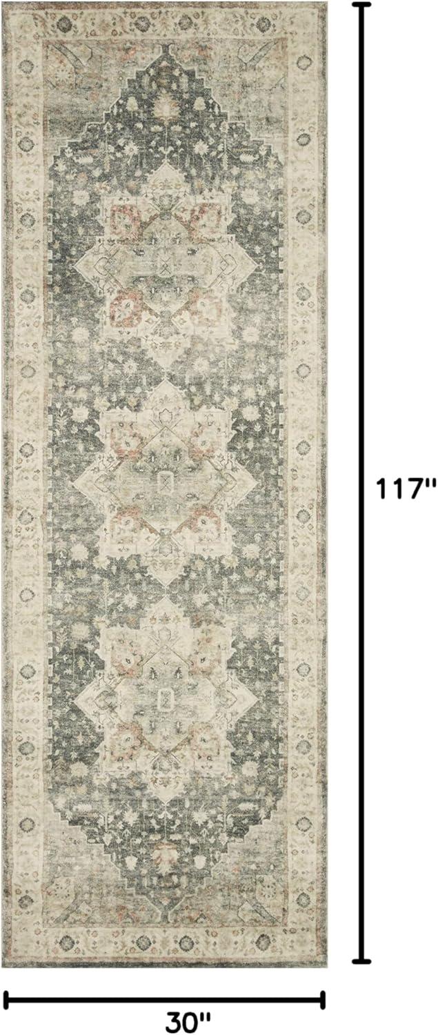 Loloi II Rosette Oriental Traditional Area Rug, Off-White, 2'.6" x 9'.9"