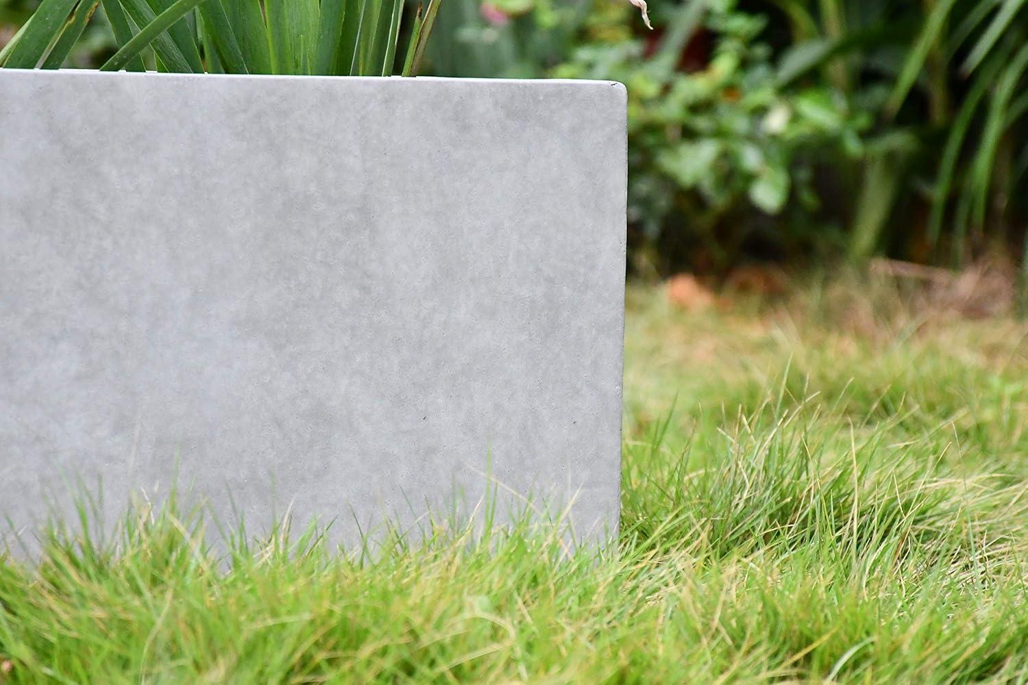 Rosemead Home & Garden, Inc.12" x 23" Rectangular Kante Lightweight Modern Outdoor Planter Natural Concrete