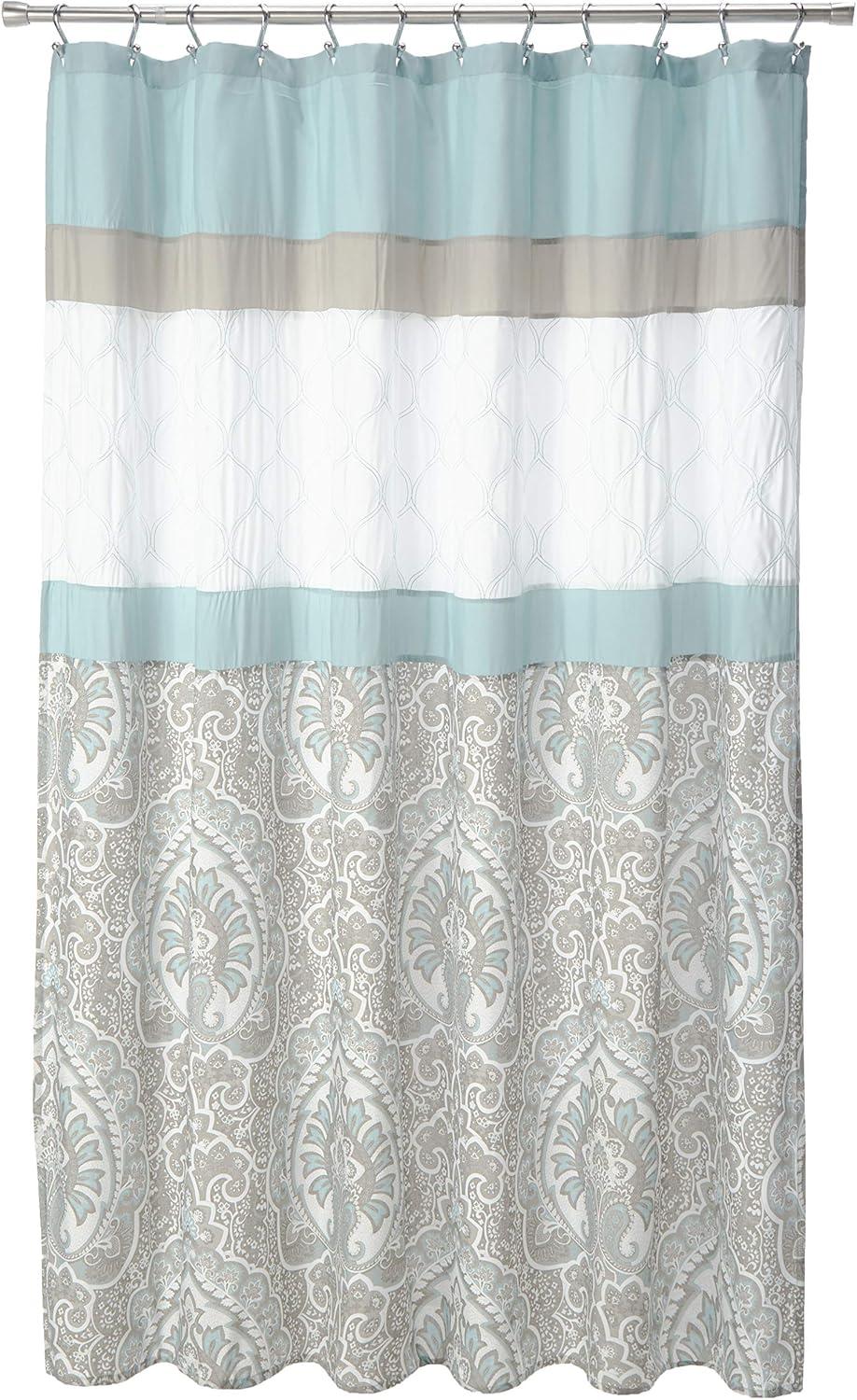 Stacie Embroidered Shower Curtain - 510 Design