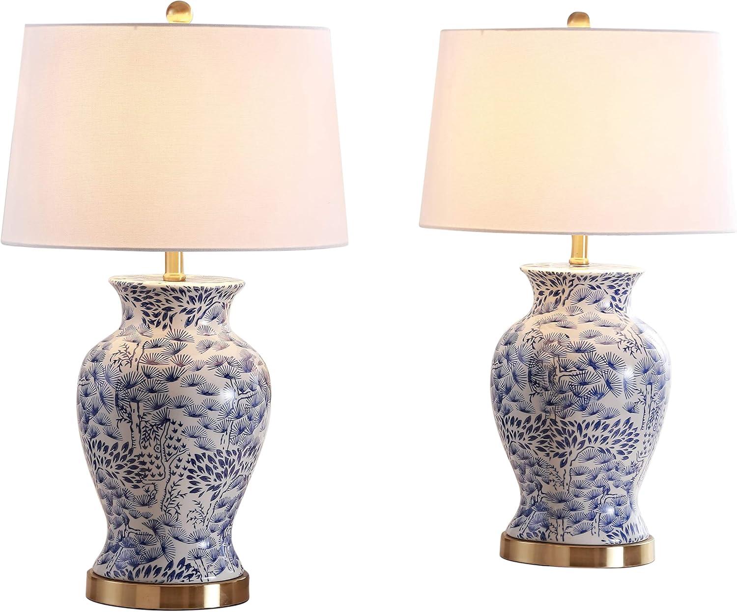 Alona Table Lamp (Set of 2) - Blue/White - Safavieh.