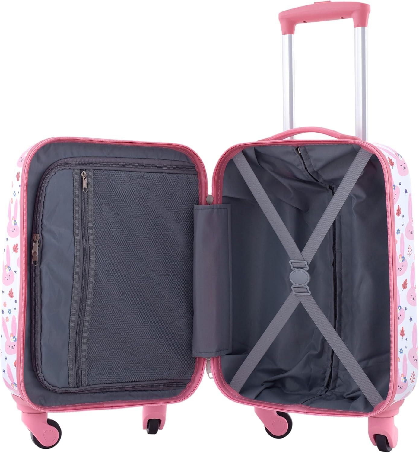 Travelers Club Kids' 5pc Hardside Checked Spinner Luggage Set