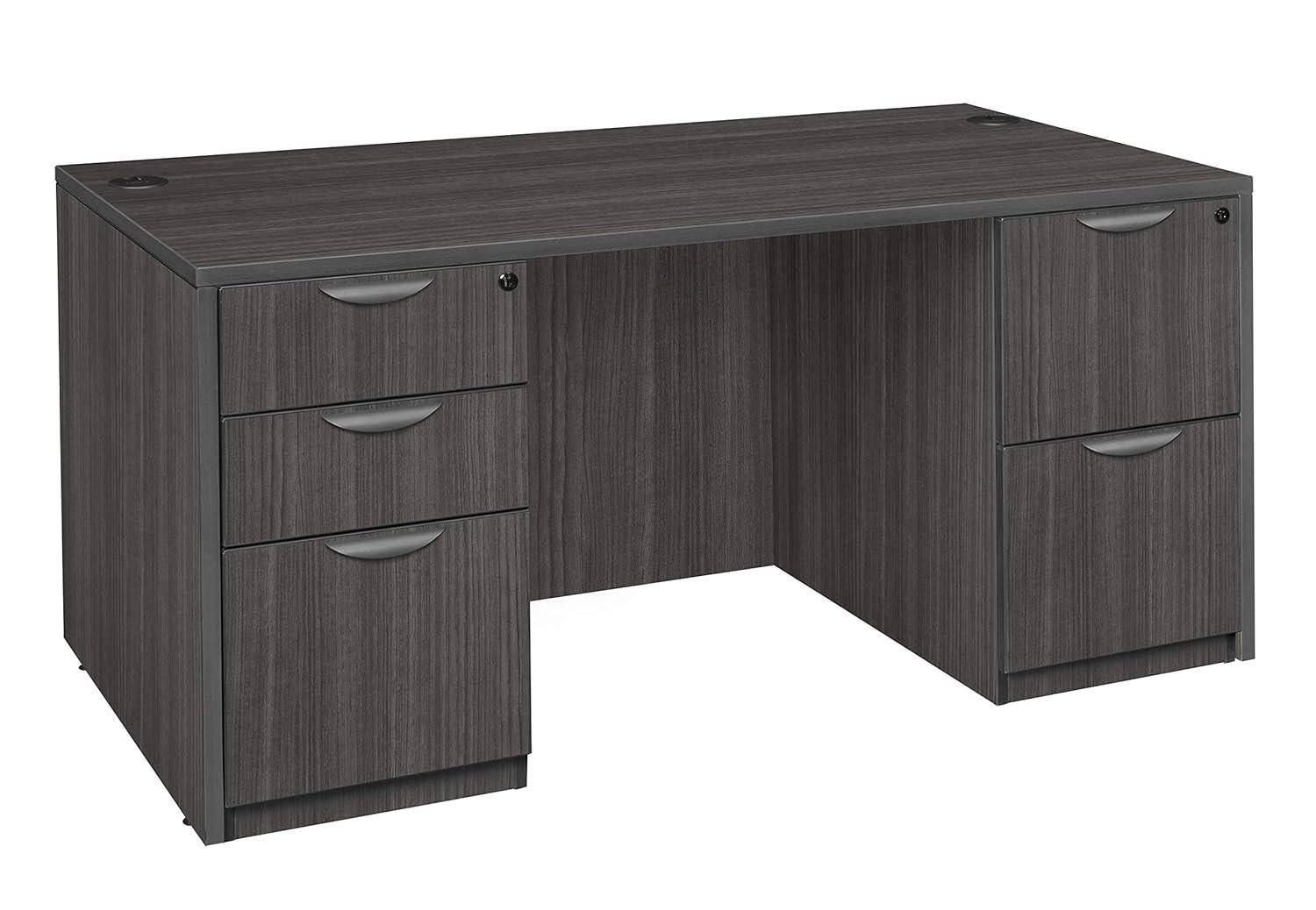 Regency Legacy Office Desk with Double Full Pedestal