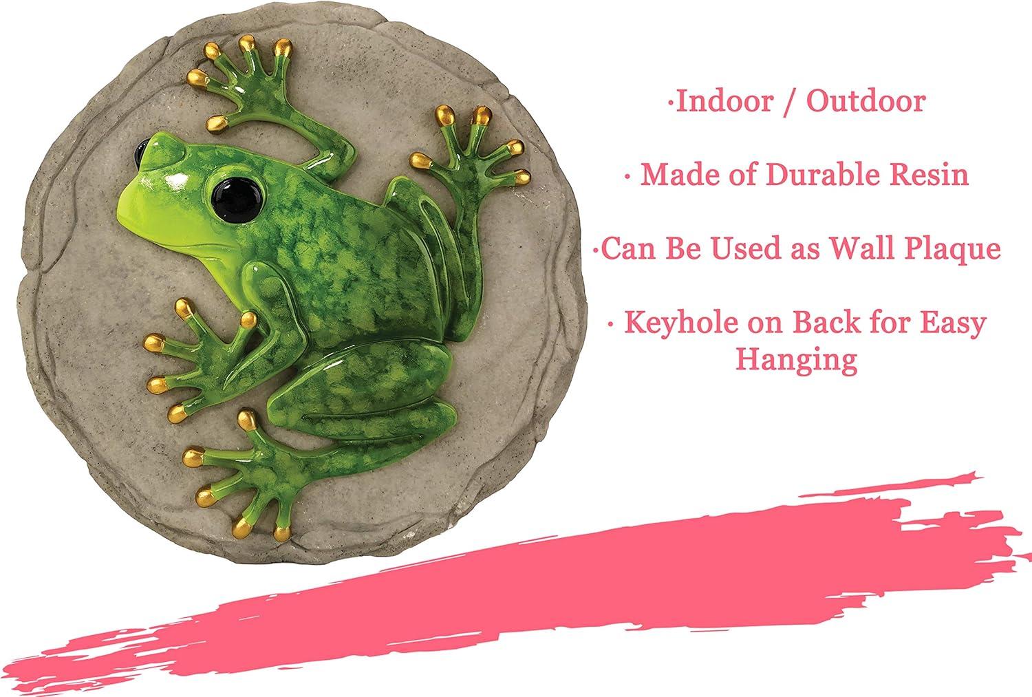 Spoontiques 13329 Frog 9in Diameter Garden Stepping Stone