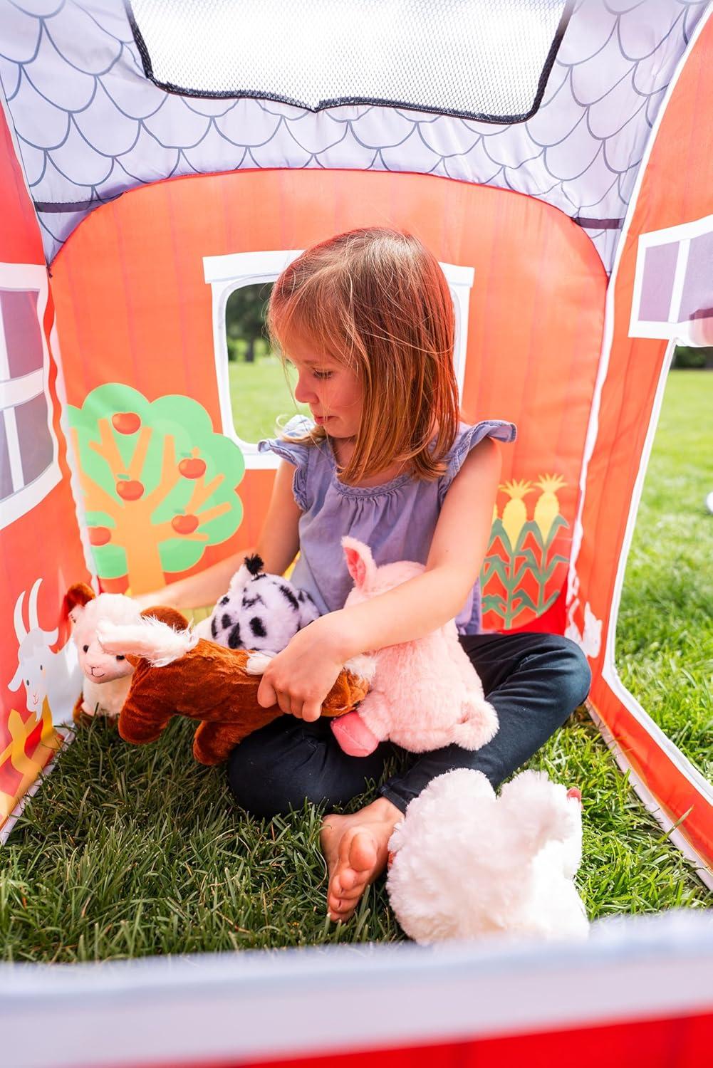 Red Farm House Pop-Up Tent with Mesh Panels